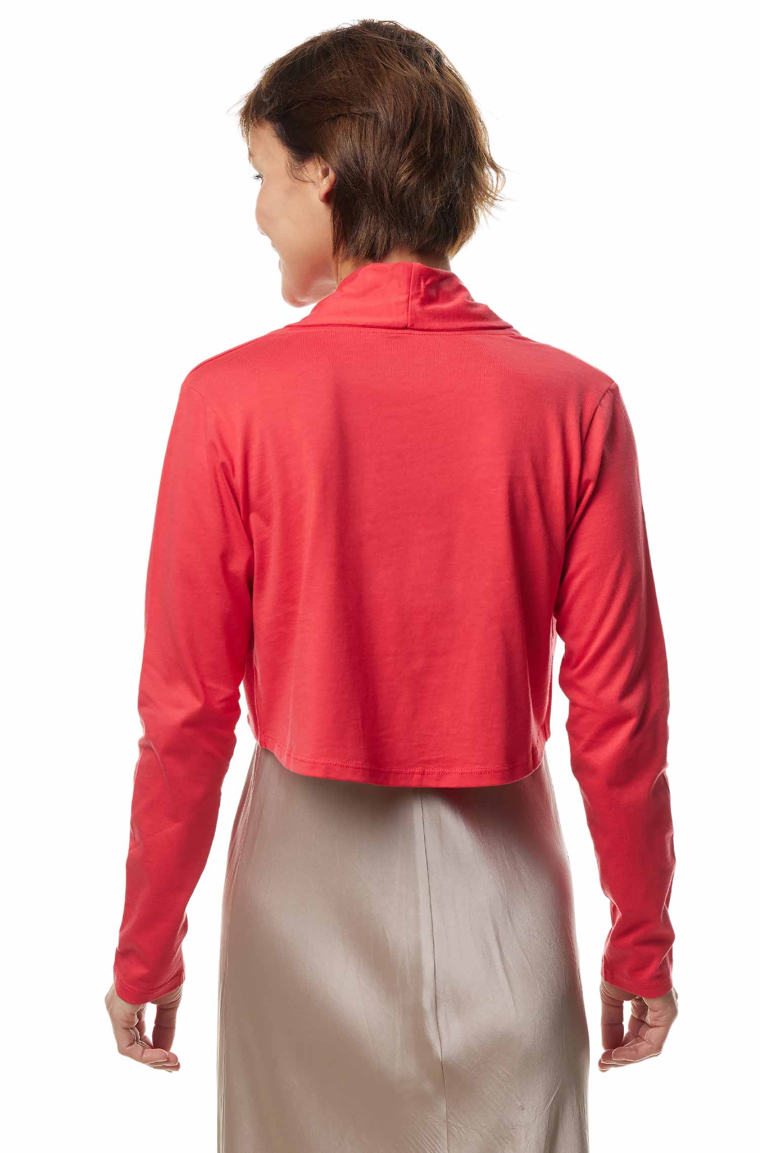 Bolero AARON aus Pima Bio Baumwolle-hibiskus