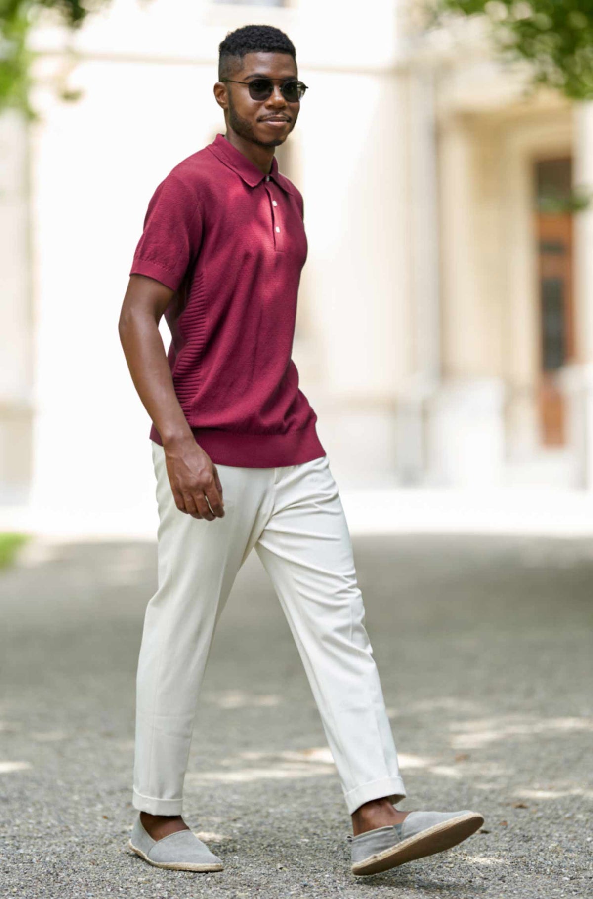 Alpaka Poloshirt SIMRON-merlotrot