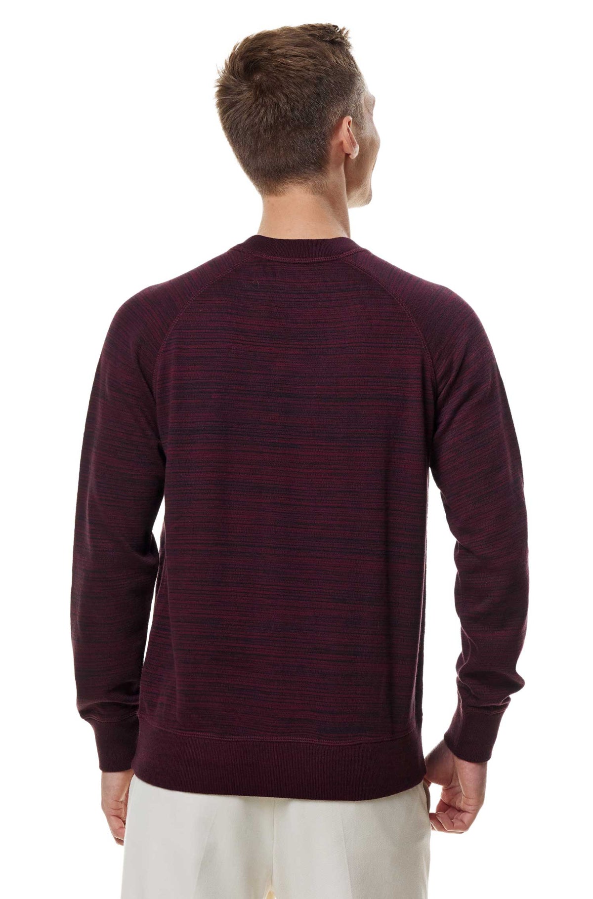 Alpaka Pullover JANIS DELUXE aus Royal Alpaka-Baumwoll-Mix-merlotschwarz