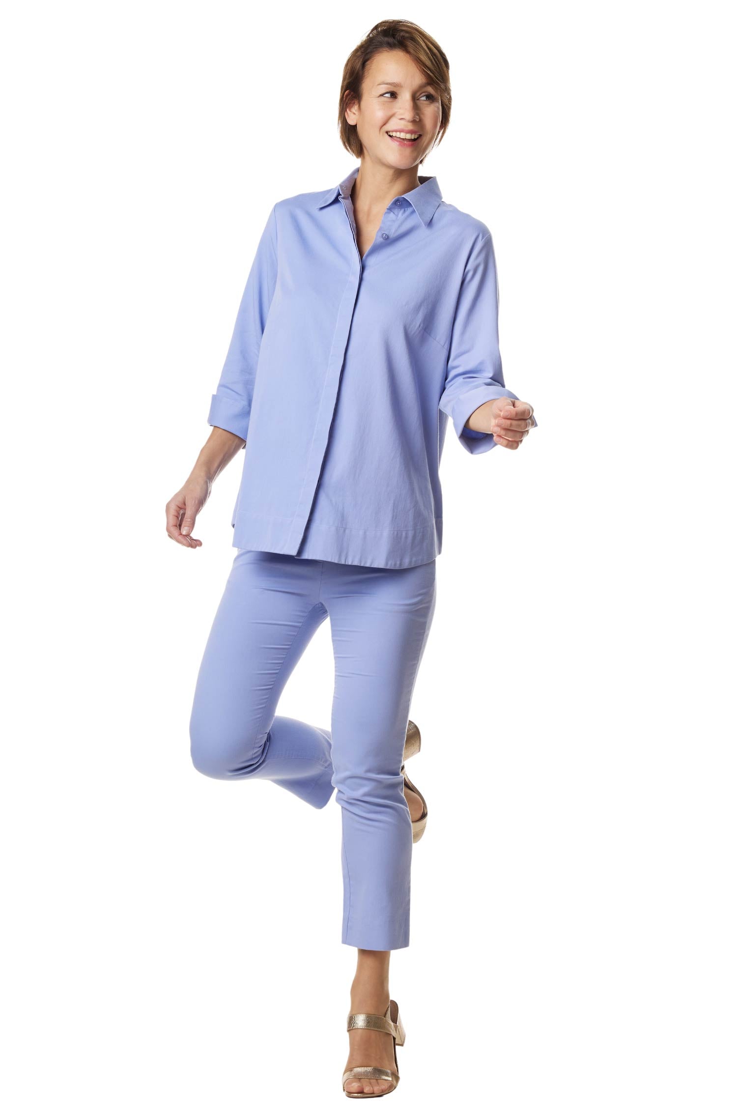 Hose KIRA aus 100% Bio-Pima-Baumwolle für Damen-purple pastel