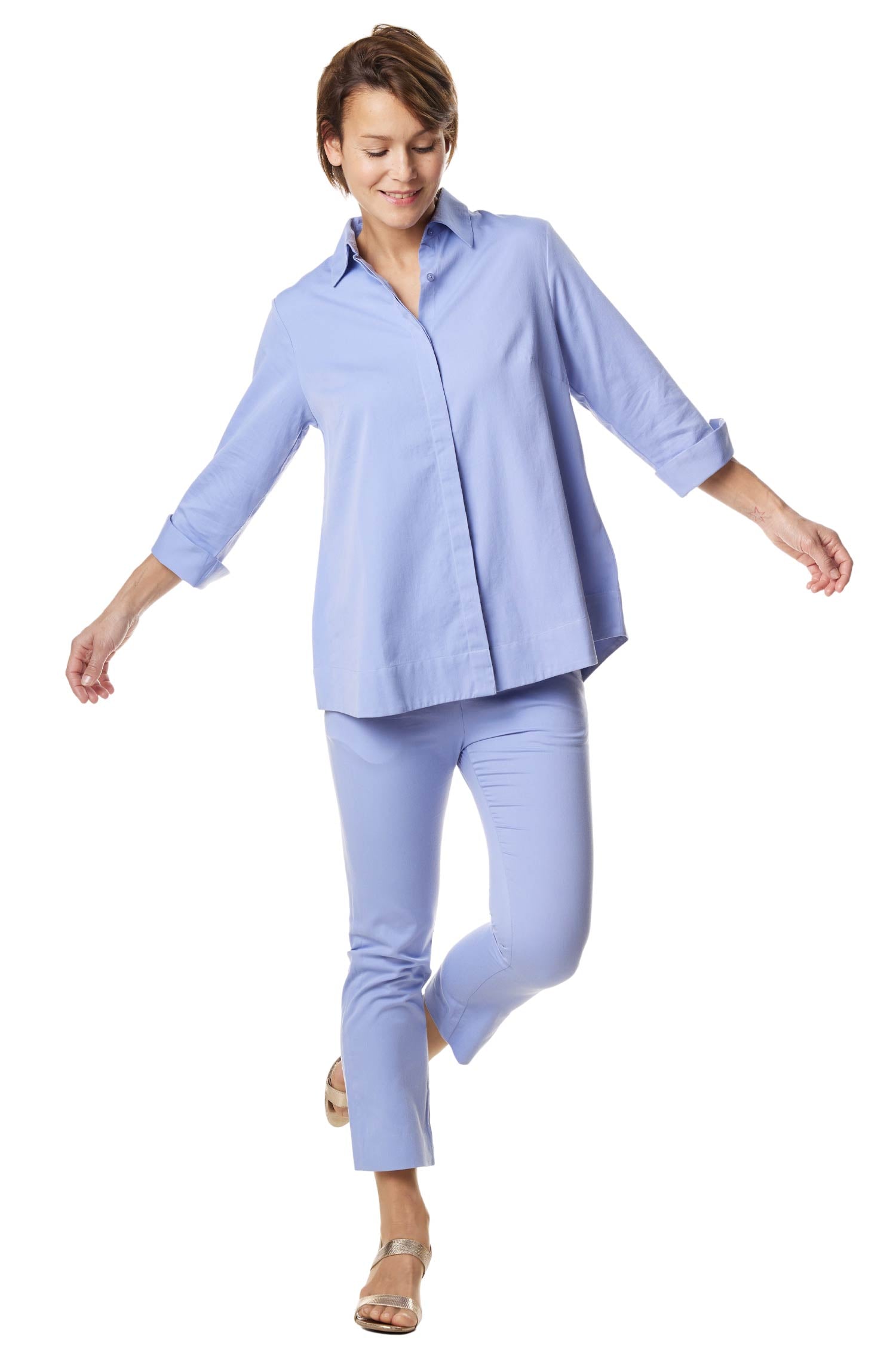 Hose KIRA aus 100% Bio-Pima-Baumwolle für Damen-purple pastel