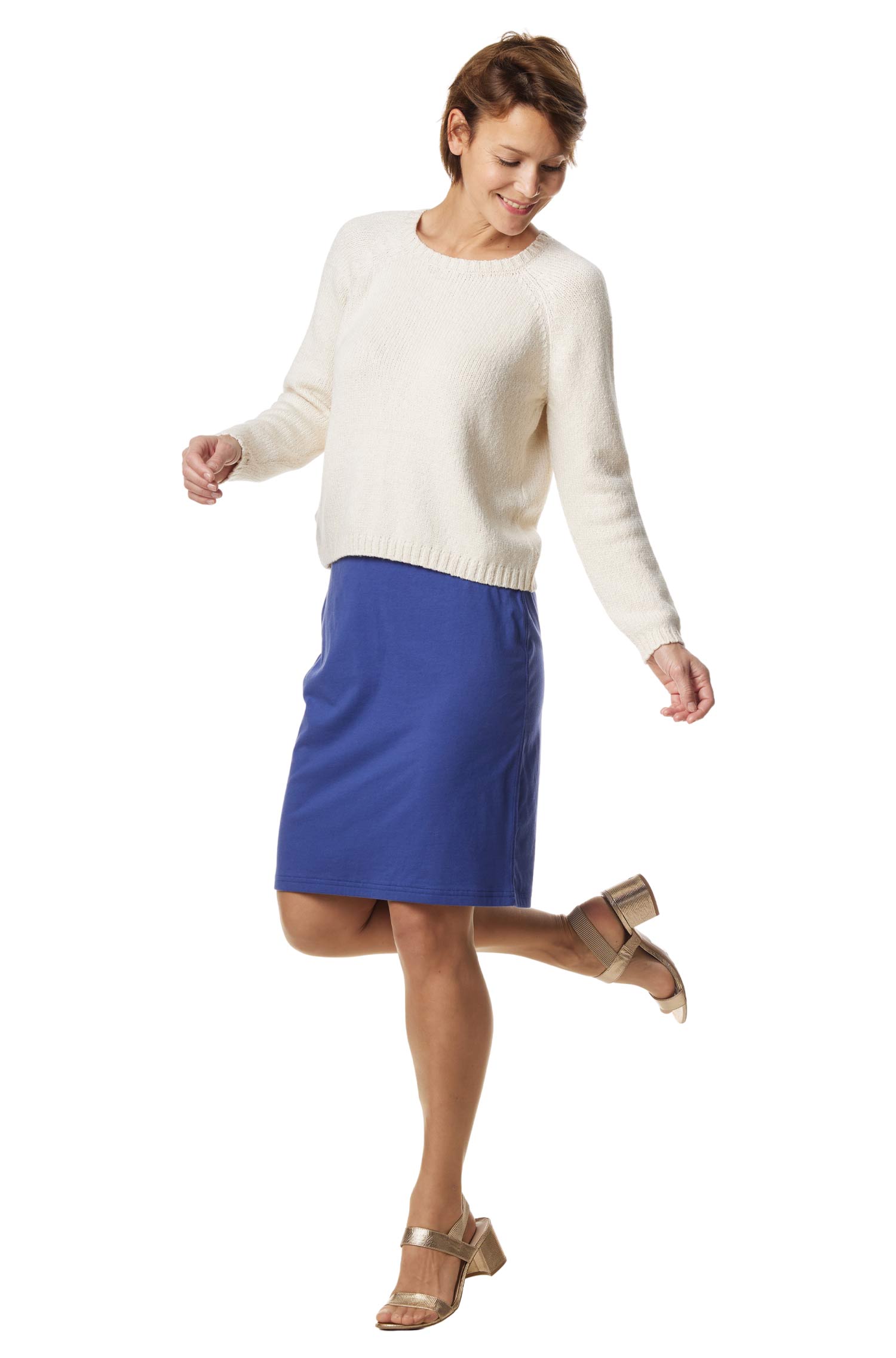 Basic Rock CHIARA aus 100% Bio Pima Baumwolle-twilight blue