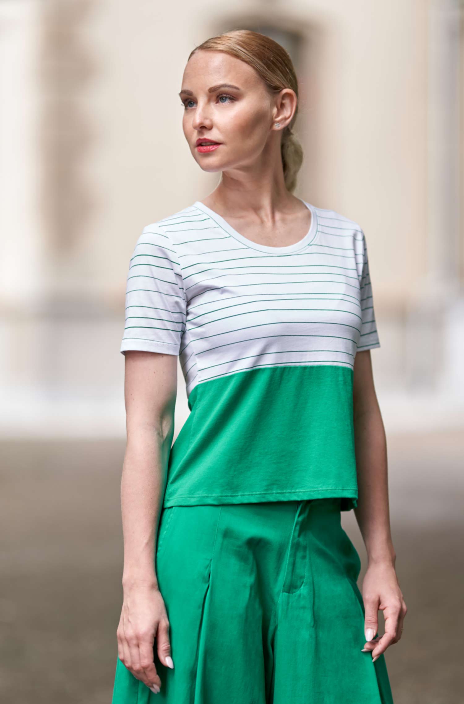 T-Shirt LINEAS-sommergrün