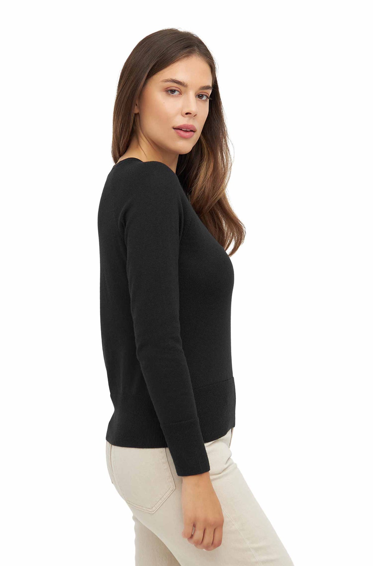 Pullover ADORA aus Baby-Alpaka-Baumwoll-Mix-schwarz