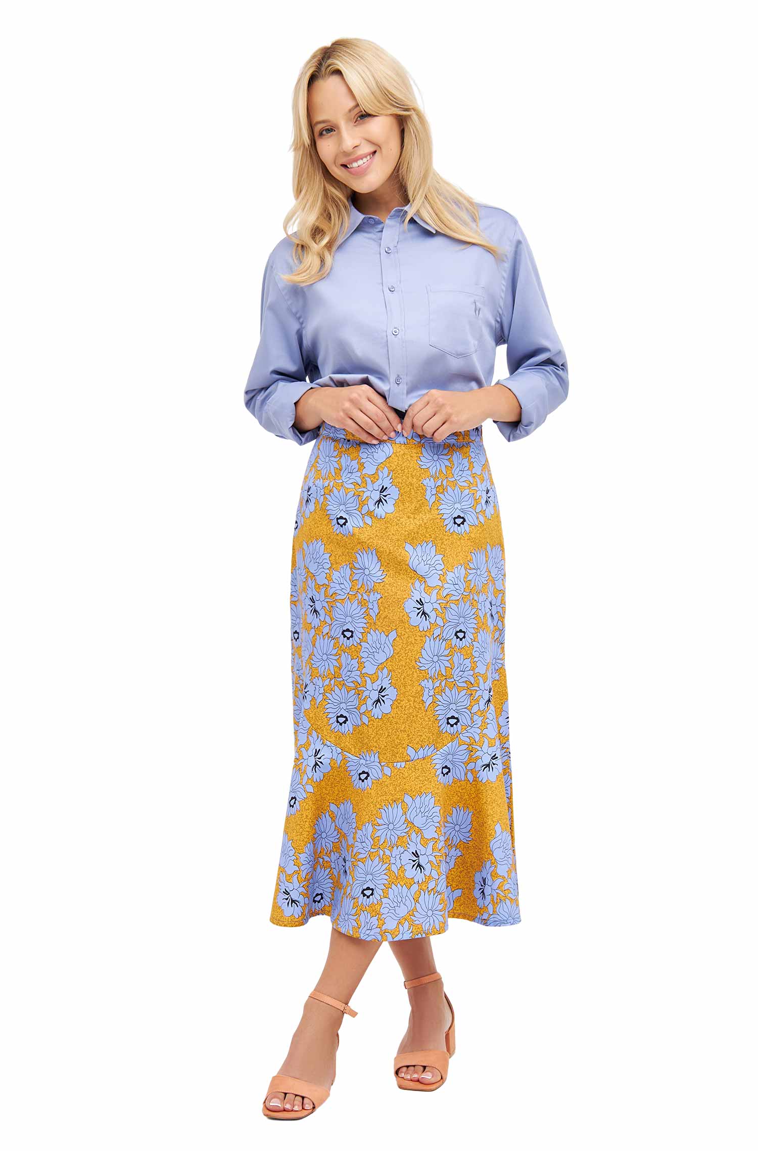 SALINA Rock aus 100% Bio-Pima-Baumwolle-ocean flower