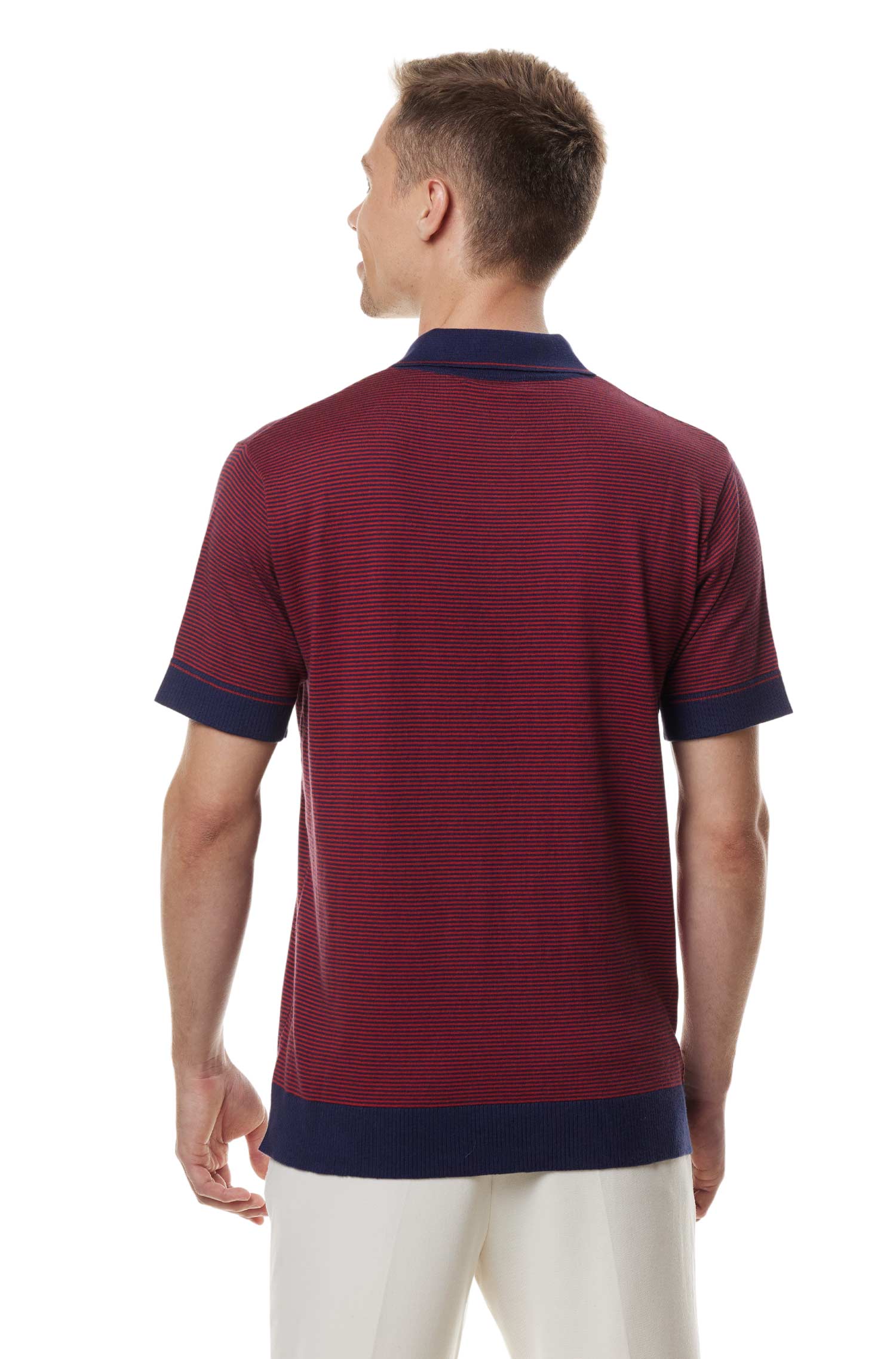 Polo Shirt DIEGO aus Royal Alpaka-Baumwoll-Mix-rot