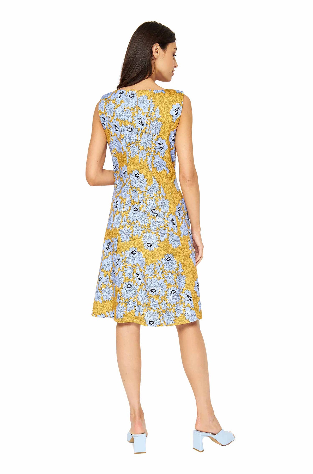 Sommerkleid MATILDE aus 100% Pima-Bio-Baumwolle-ocean flower