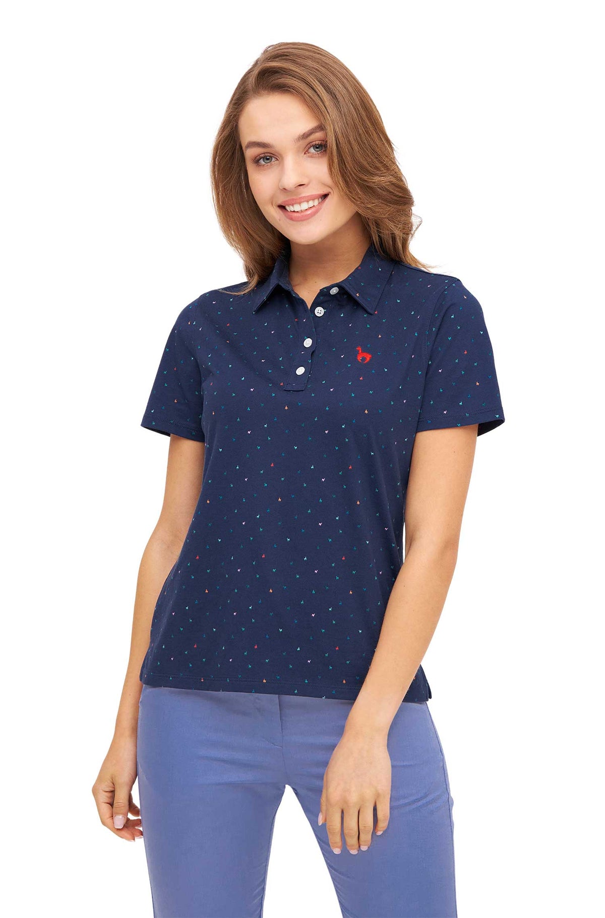 Damen Polo-Shirt ALPAQUITAS aus Bio-Pima-Baumwolle-navy