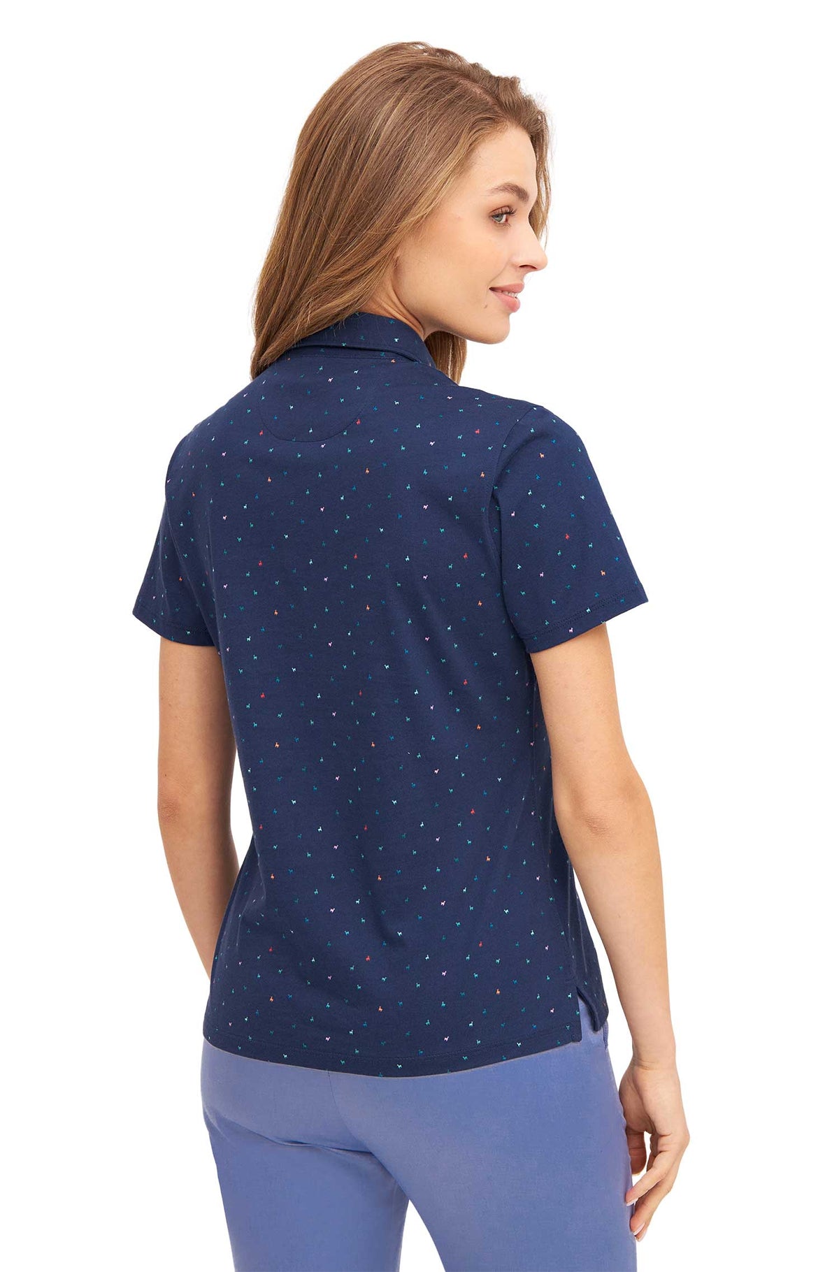 Damen Polo-Shirt ALPAQUITAS aus Bio-Pima-Baumwolle-navy