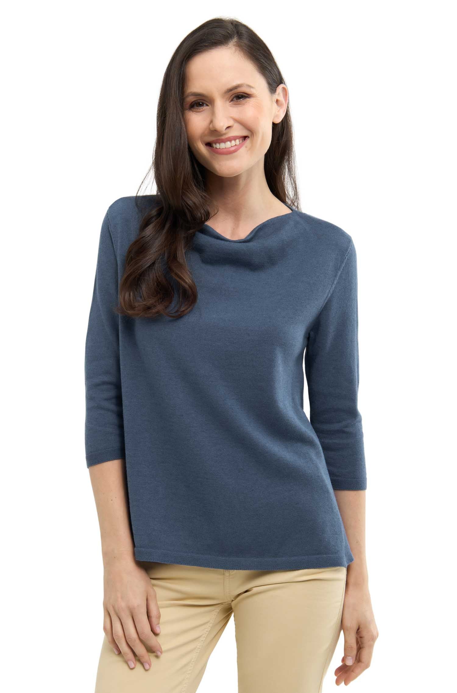 Pullover VEGA aus Royal Alpaka-Baumwoll-Mix-paloma blau
