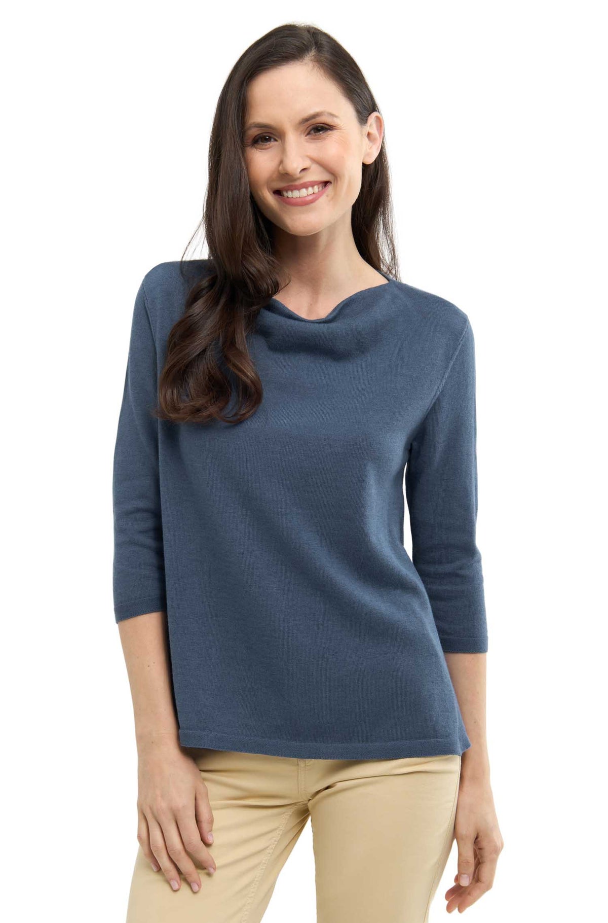 Pullover VEGA aus Royal Alpaka-Baumwoll-Mix-paloma blau