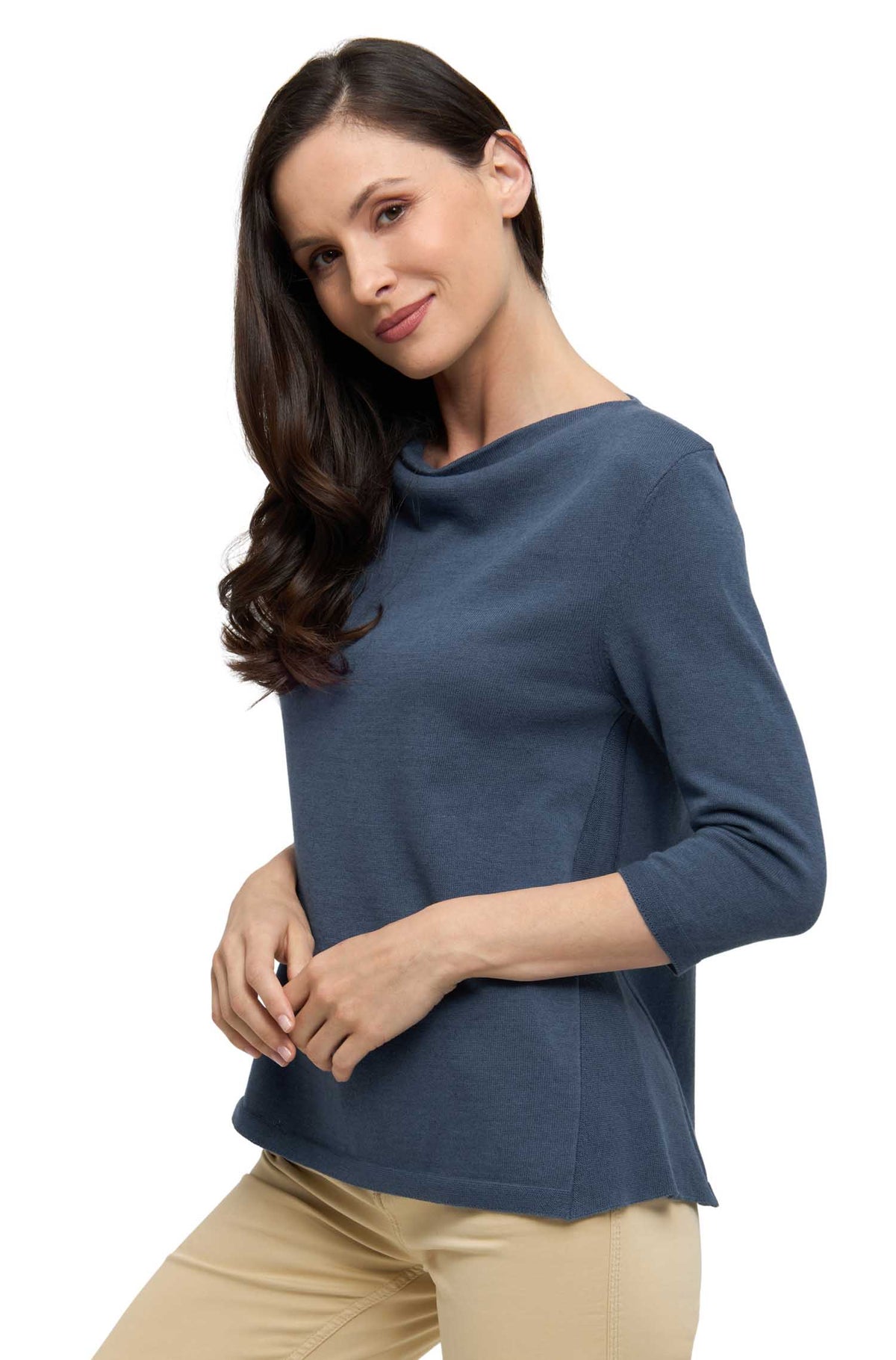 Pullover VEGA aus Royal Alpaka-Baumwoll-Mix-paloma blau