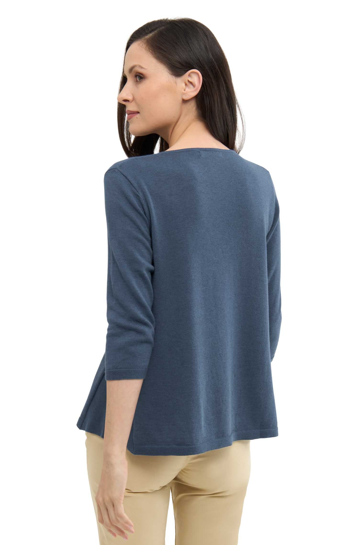 Pullover VEGA aus Royal Alpaka-Baumwoll-Mix-paloma blau
