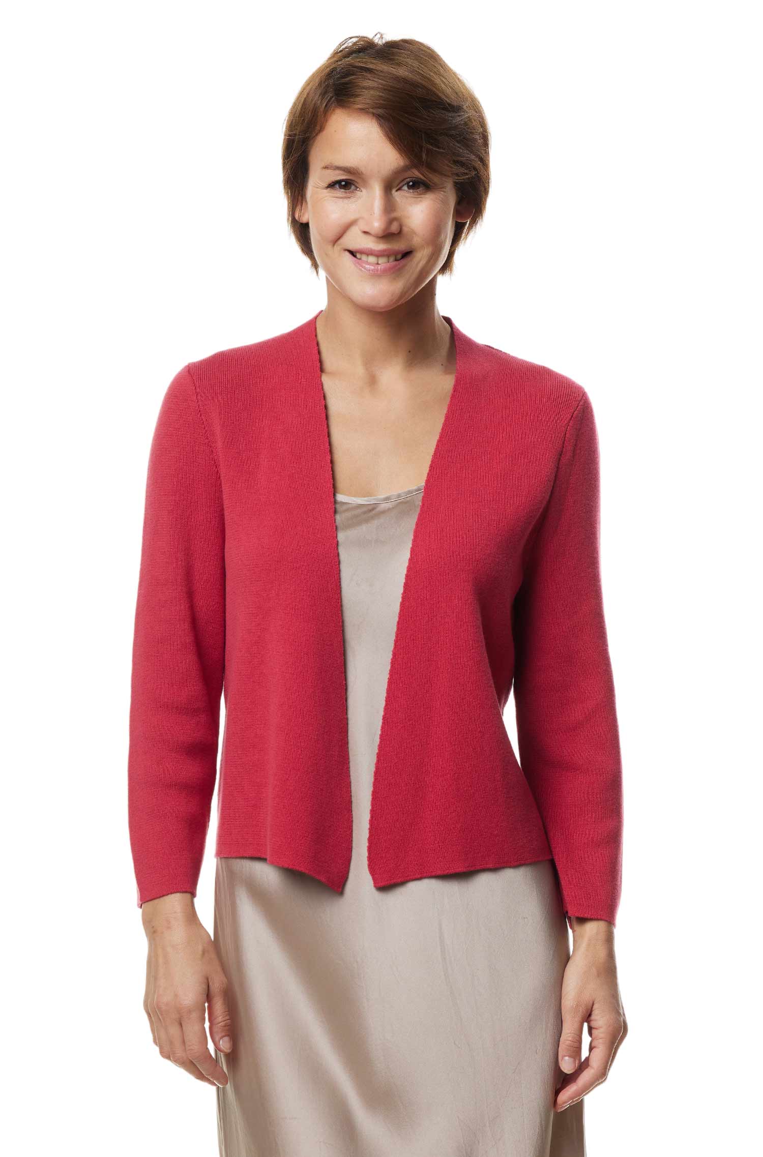 Bolero CLARA aus Pima-Bio-Baumwolle-kirsche