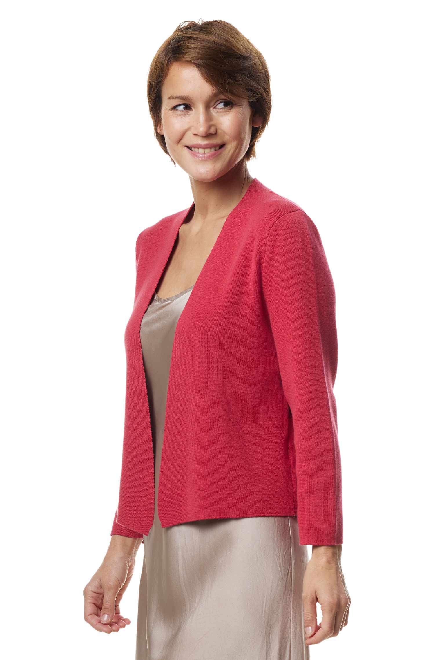 Bolero CLARA aus Pima-Bio-Baumwolle-kirsche