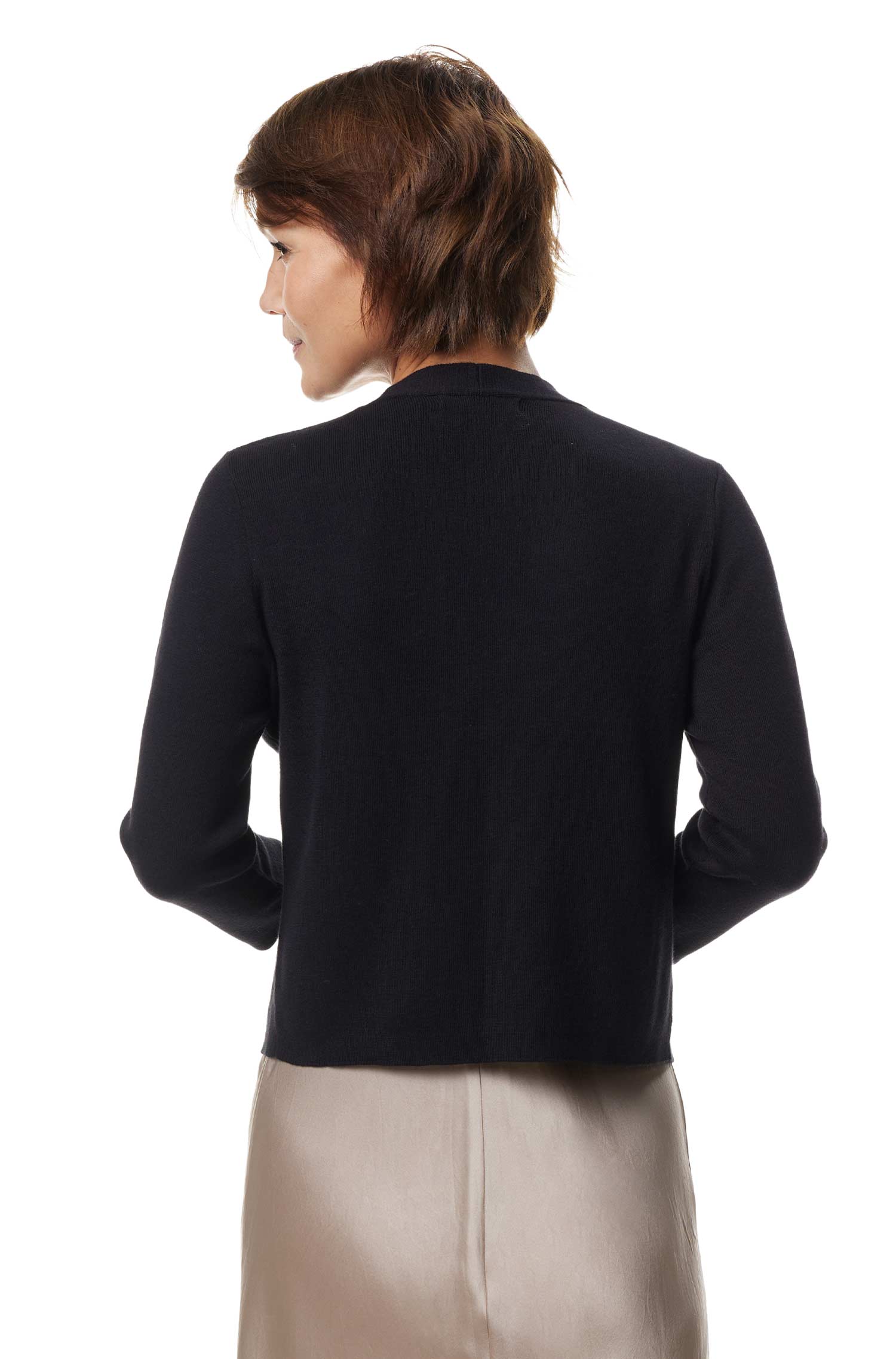 Bolero CLARA aus Pima-Bio-Baumwolle-schwarz