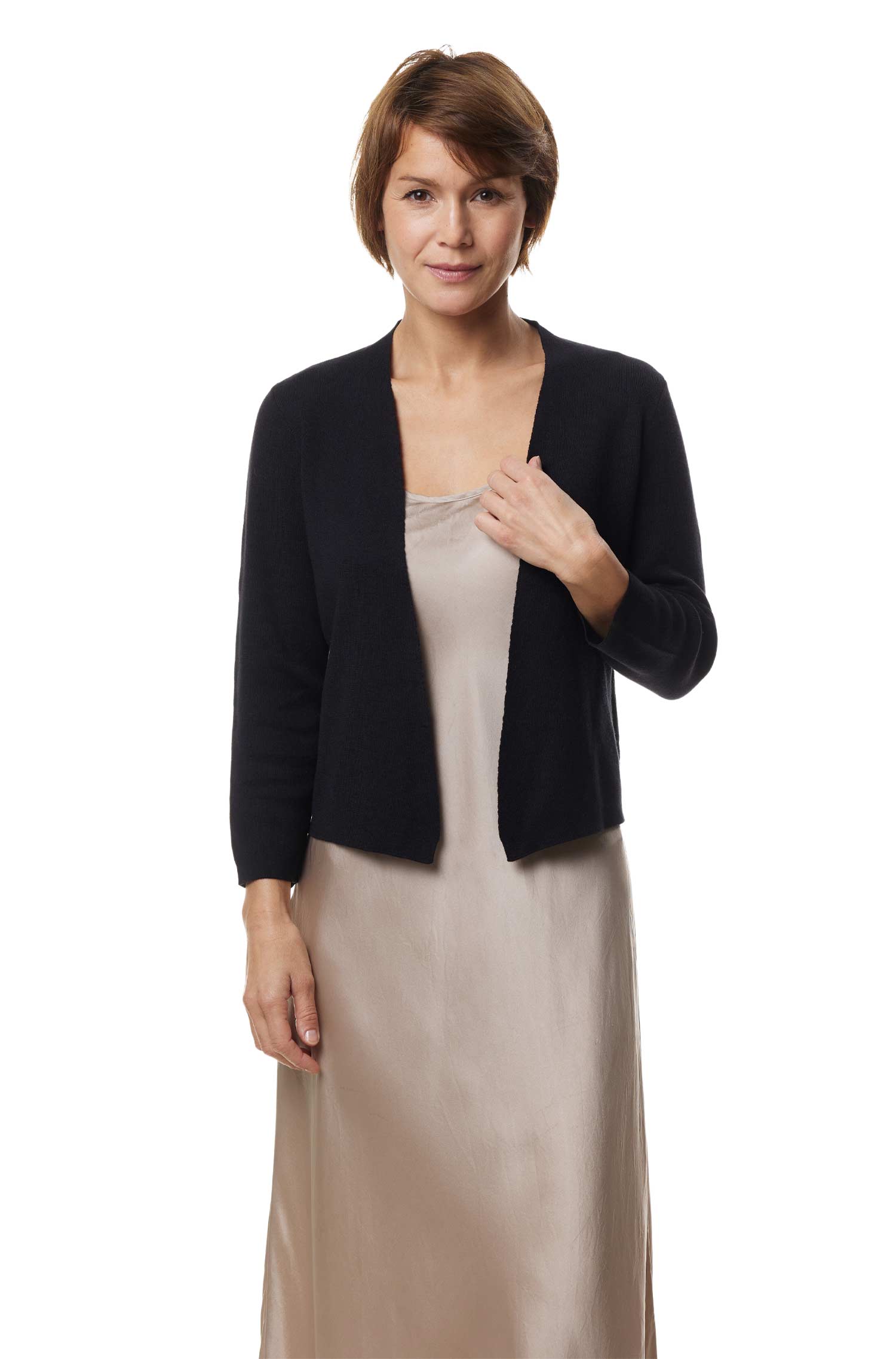 Bolero CLARA aus Pima-Bio-Baumwolle-schwarz