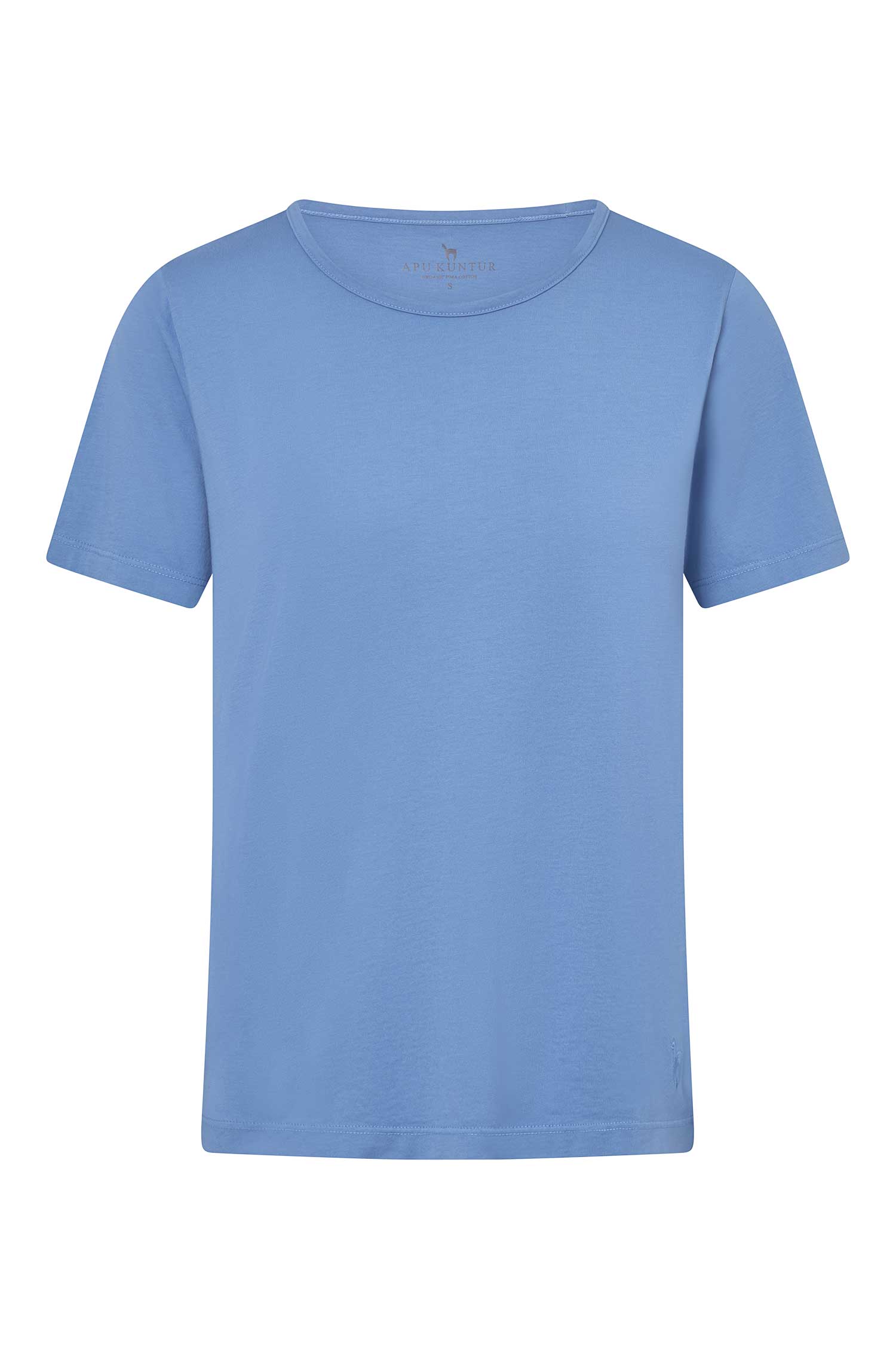 Kurzarm T-SHIRT aus Bio-Pima-Baumwolle-pazifikblau