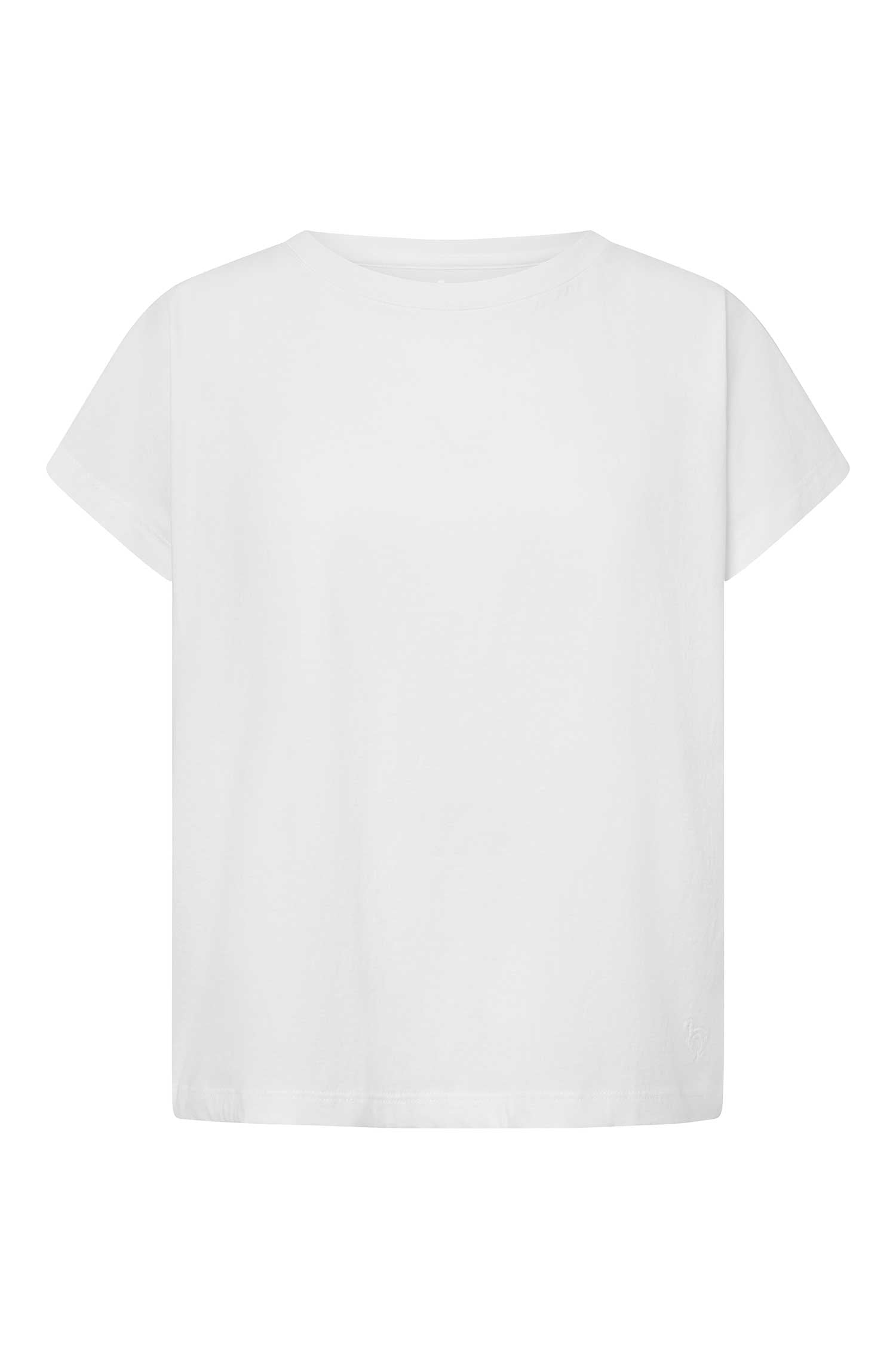 T-Shirt BOXY aus Bio-Pima-Baumwolle-weiss