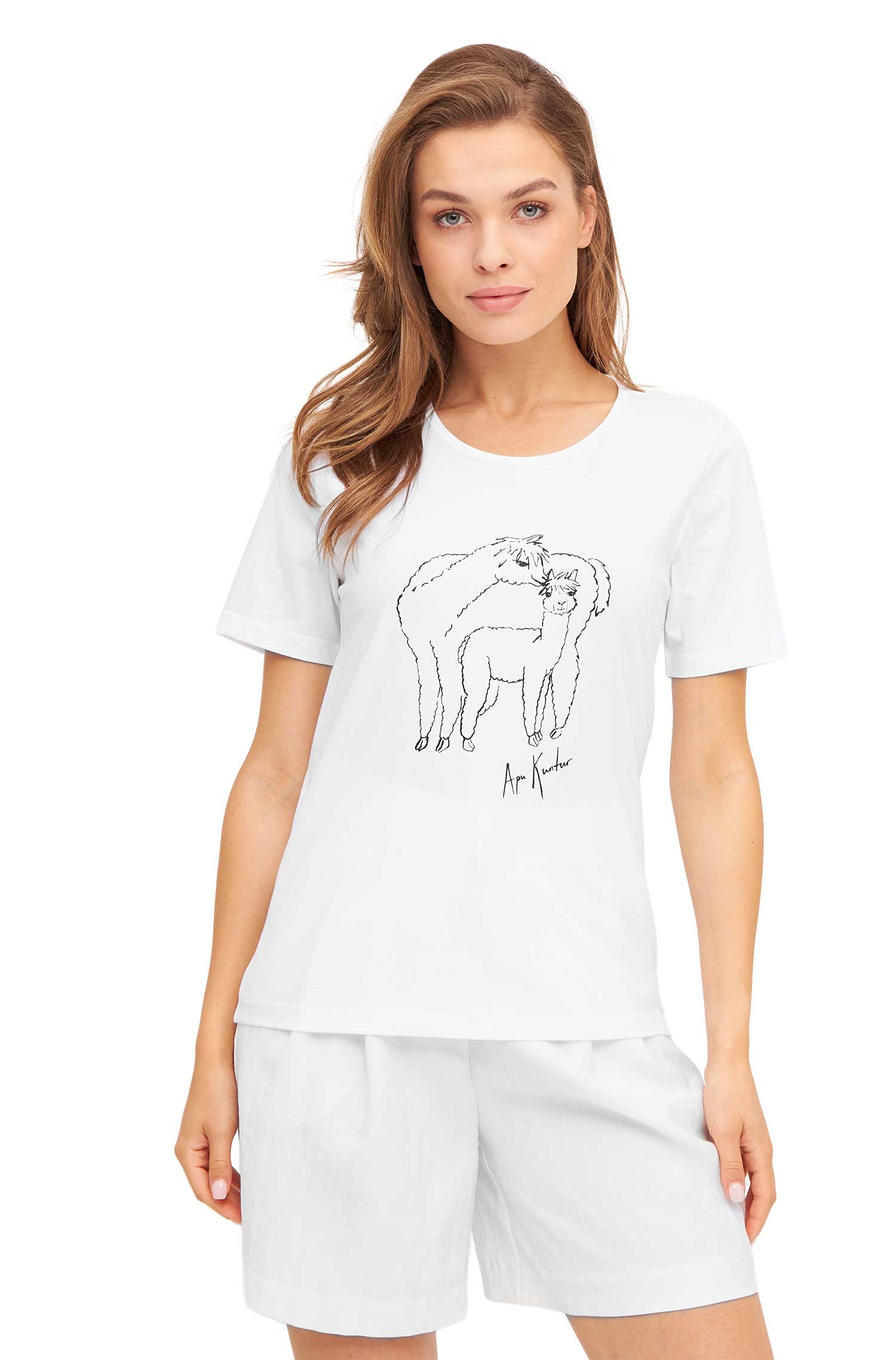 T-Shirt ALPACA LOVE-weiss