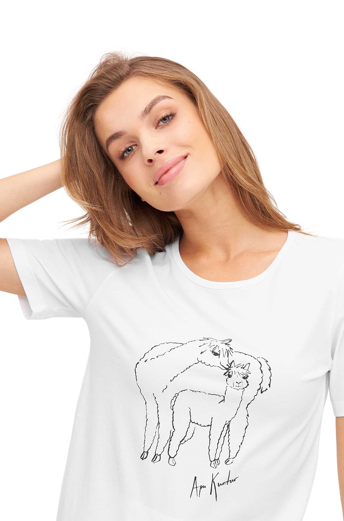 T-Shirt ALPACA LOVE-weiss