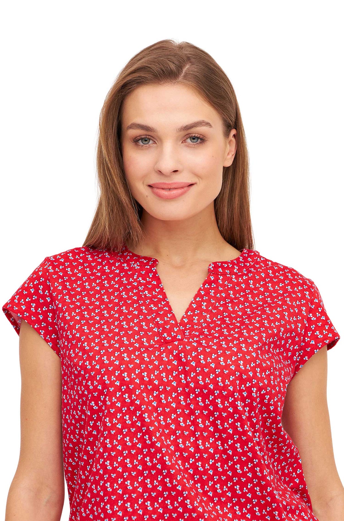 Shirt PAPERFLOWER mit Flügelärmel-red