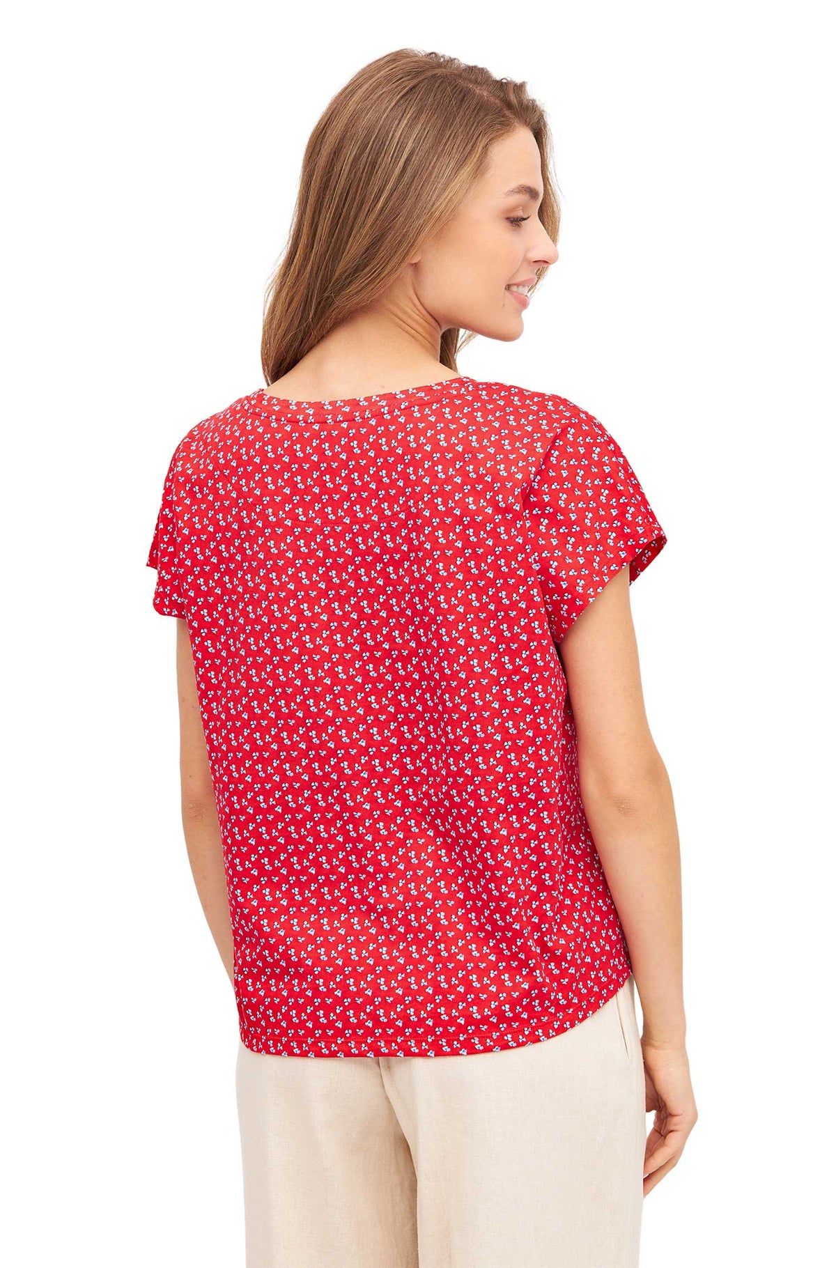 Boxy T-Shirt PAPERFLOWER-red