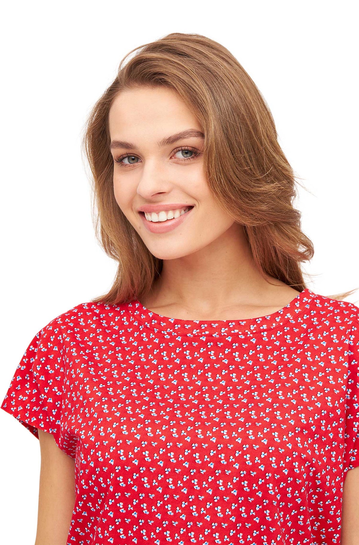 Boxy T-Shirt PAPERFLOWER-red