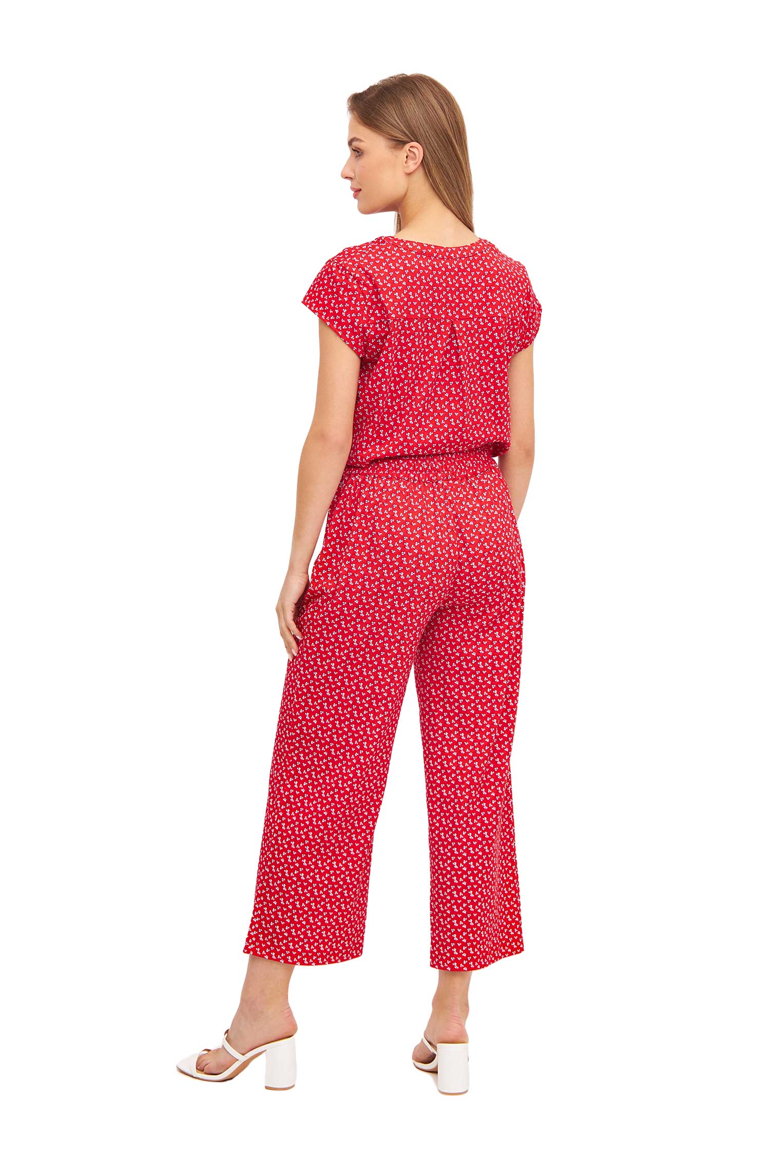Hose PAPERFLOWER aus Bio-Pima-Baumwolle-red