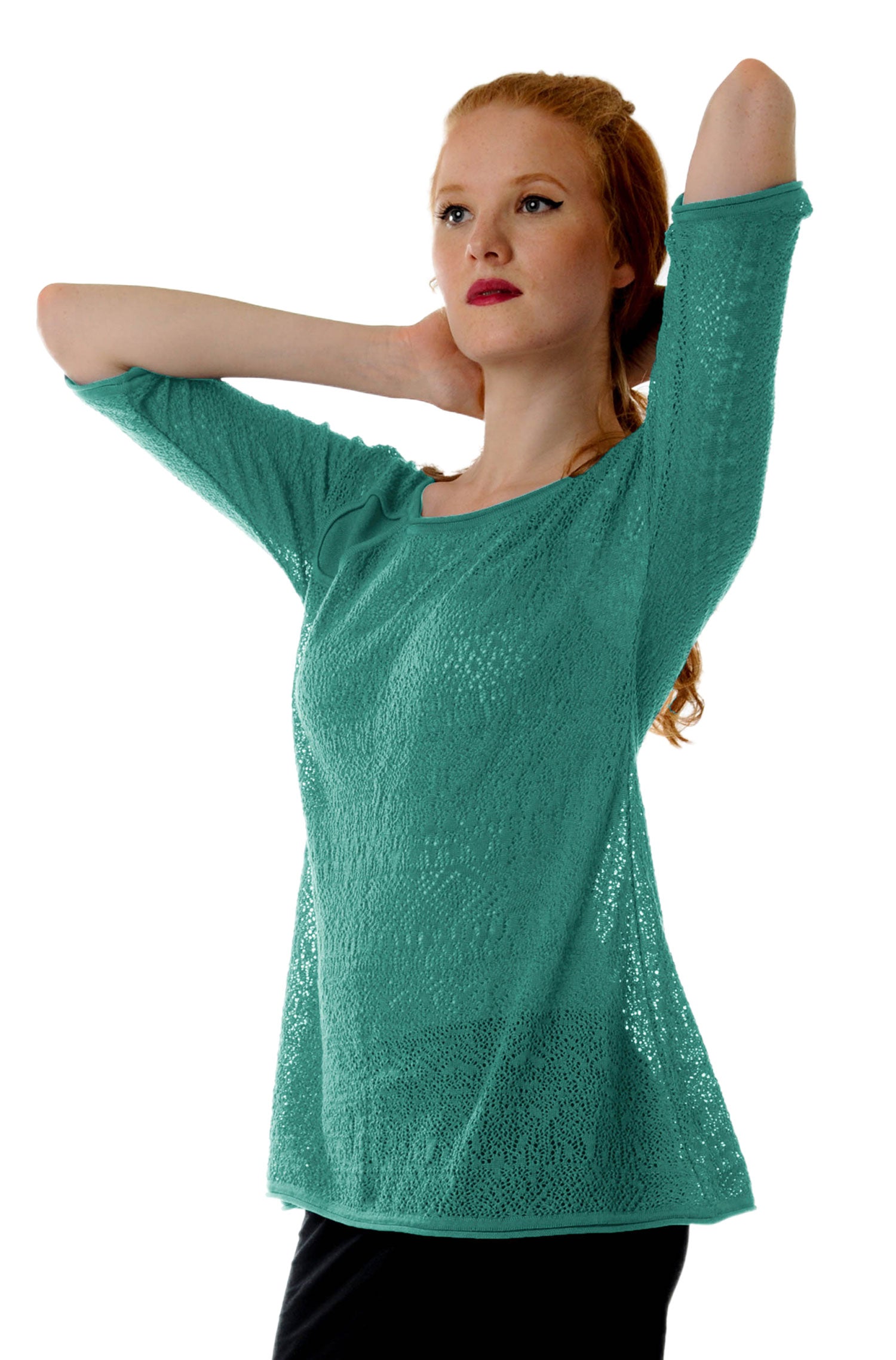 Tunika TUAREC aus Pima Baumwolle-aquamarine