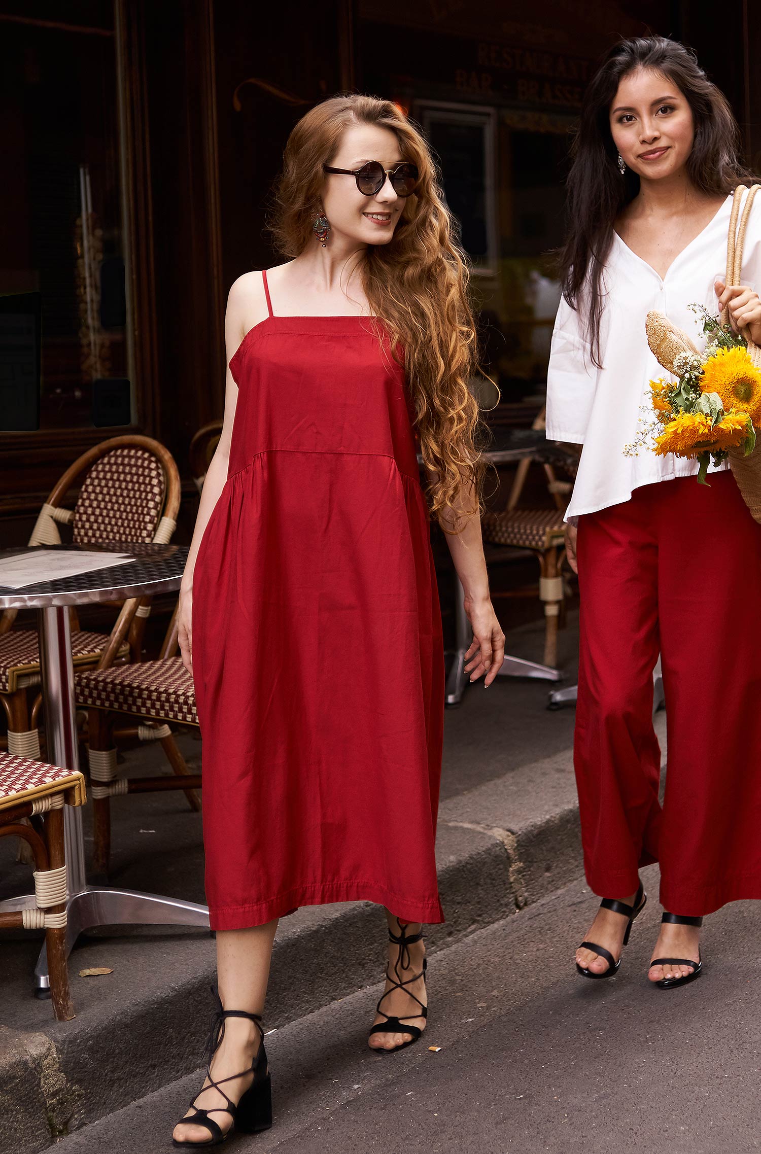 Kleid HOLLY aus 100% Bio Pima Baumwolle-chili rot