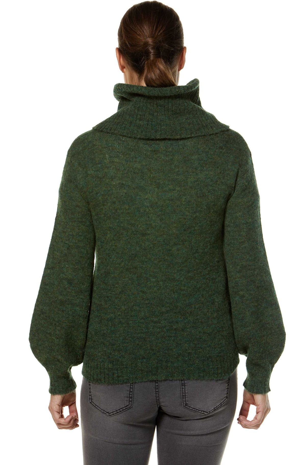 Alpaka Rollkragen Pullover SALOMON aus Alpaka Woll-Mix-grün