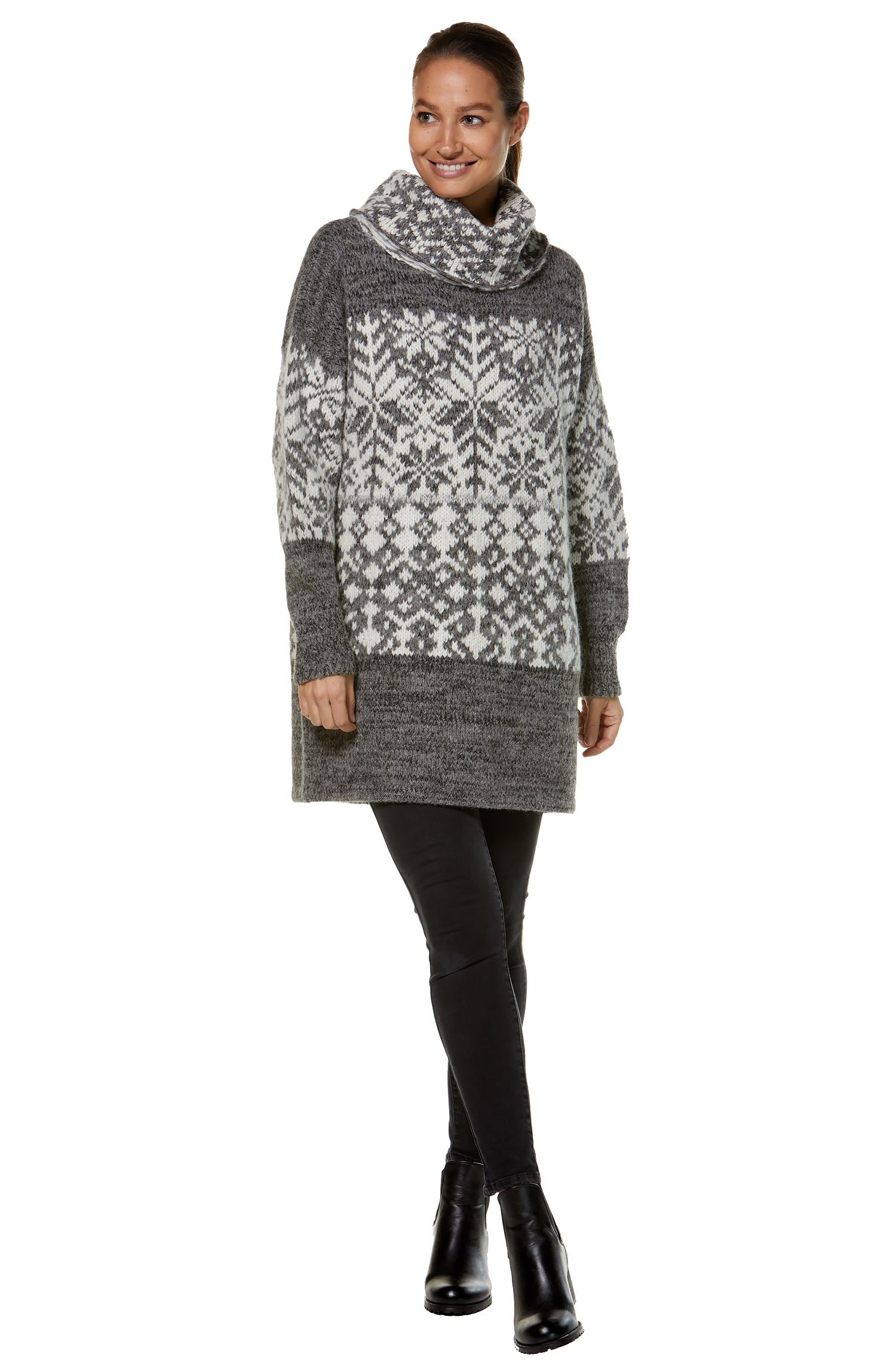 Alpaka Pullover NATURA aus 100% Alpaka-anthrazit