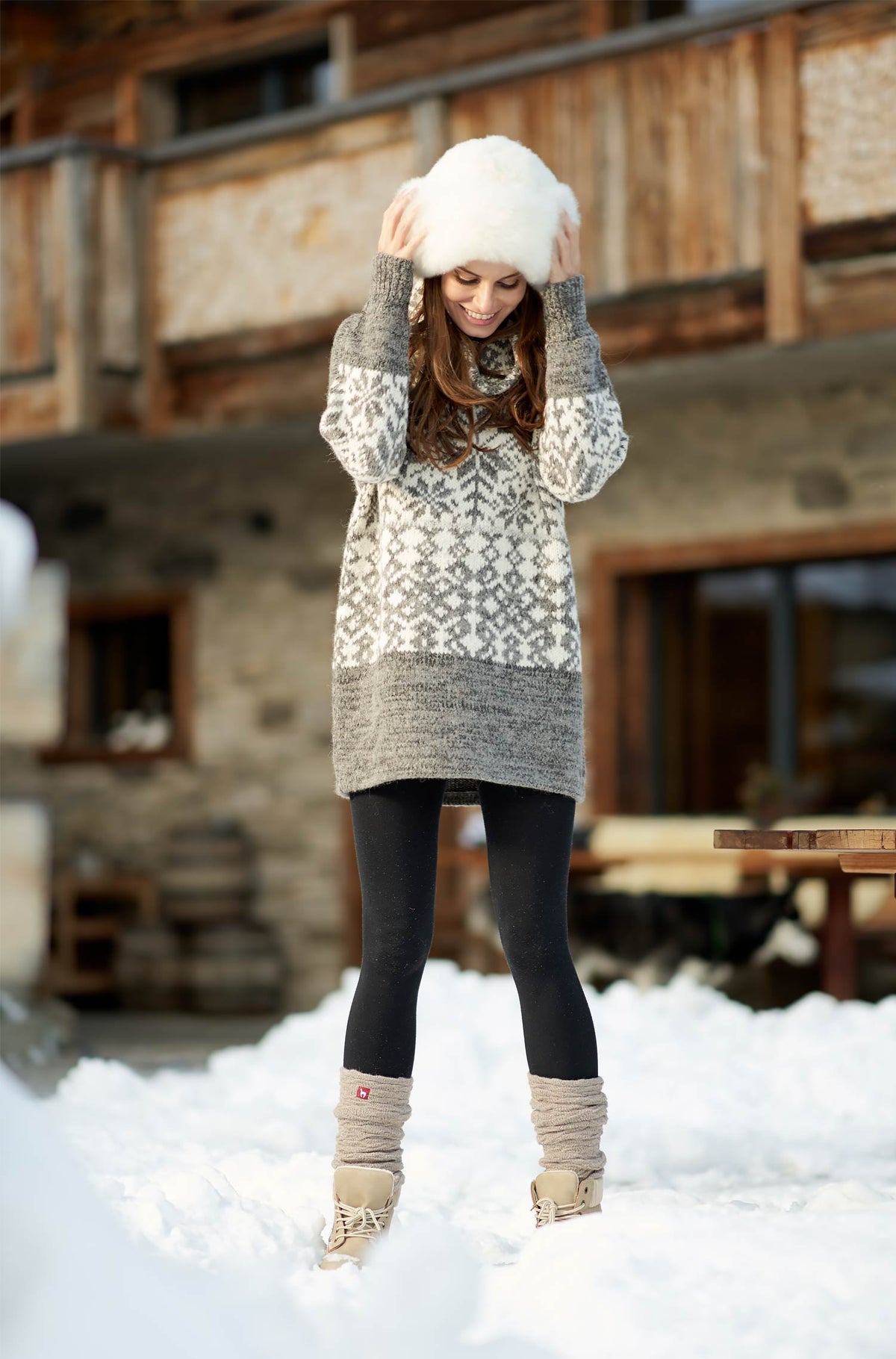 Alpaka Pullover NATURA aus 100% Alpaka-anthrazit