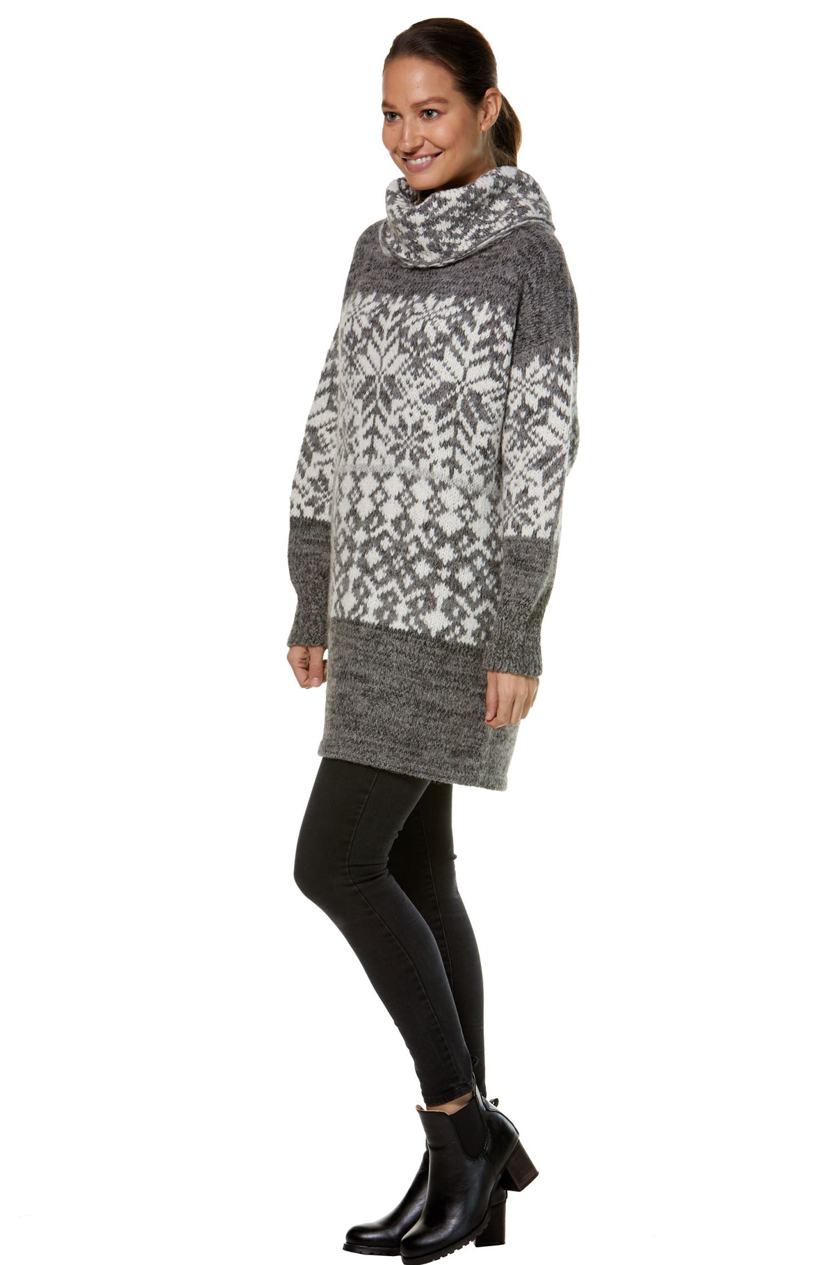 Alpaka Pullover NATURA aus 100% Alpaka-anthrazit