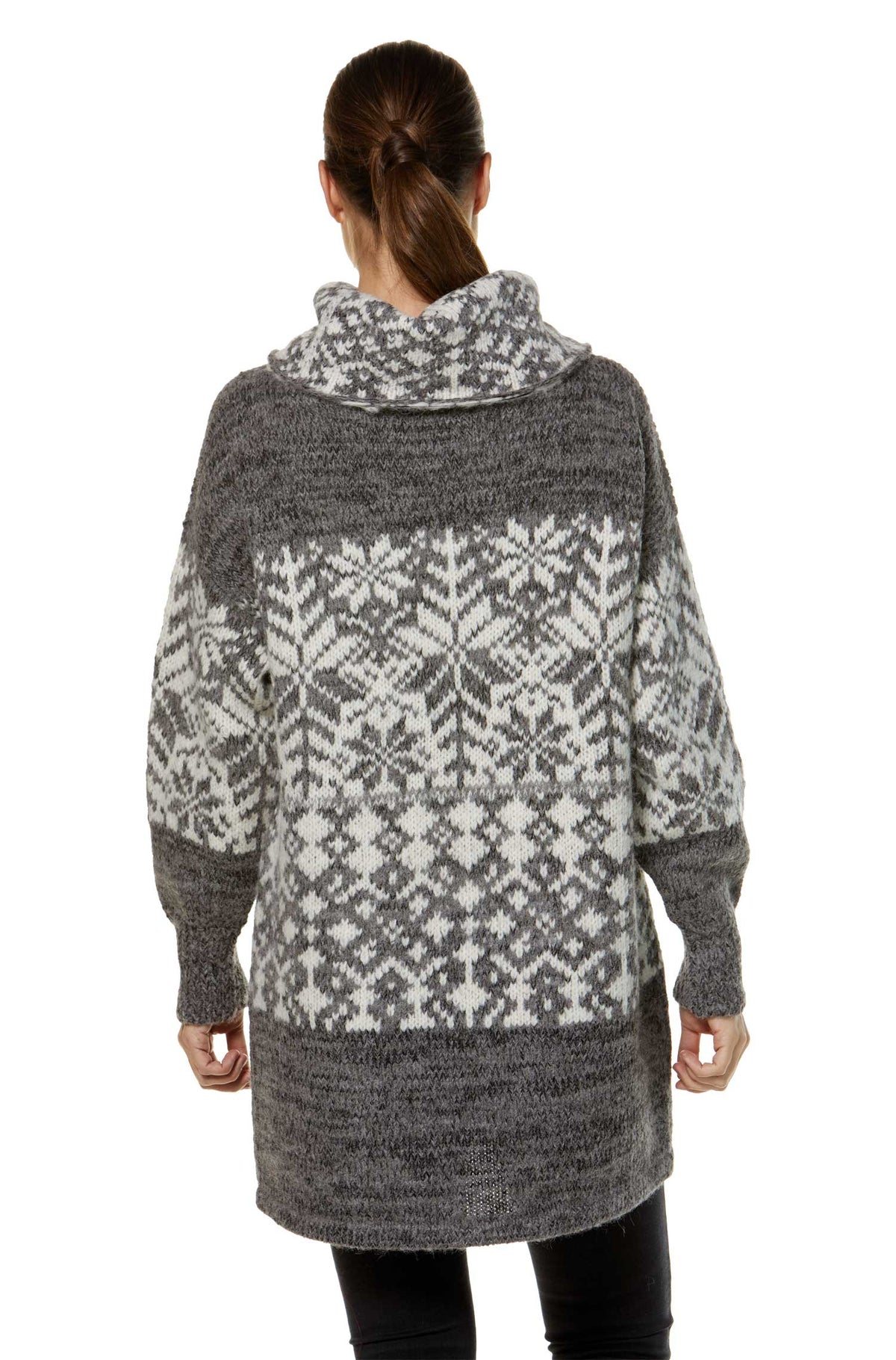 Alpaka Pullover NATURA aus 100% Alpaka-anthrazit