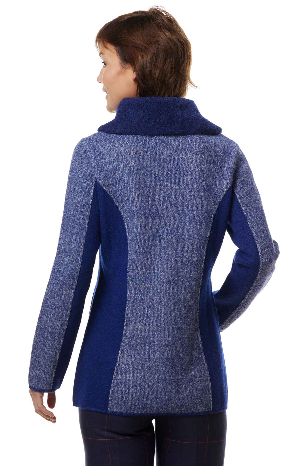 Alpaka Filzjacke MUJAL-blau