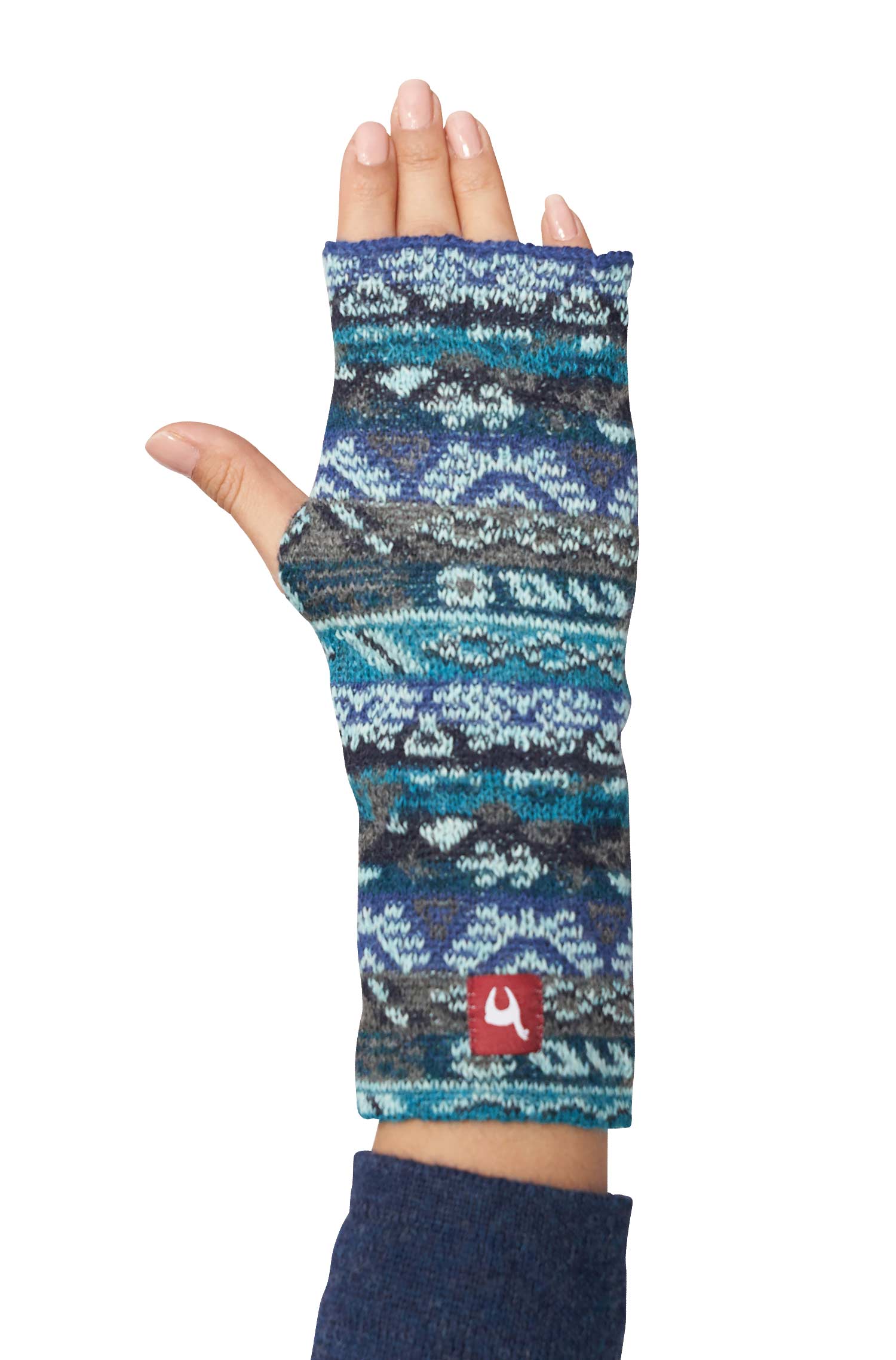 Alpaka Pulswärmer TAMIA aus 100% Baby Alpaka-aqua