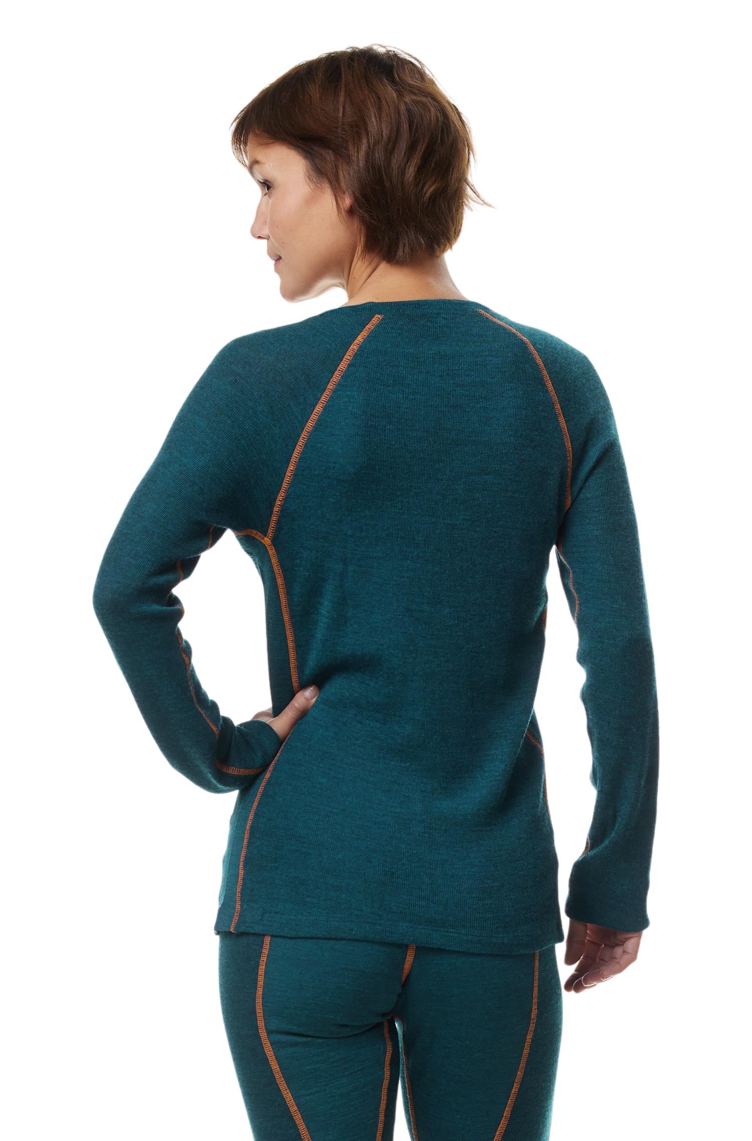 Thermo-Langarm-Shirt St. MORITZ für Damen mit Alpaka-Mix-petrol