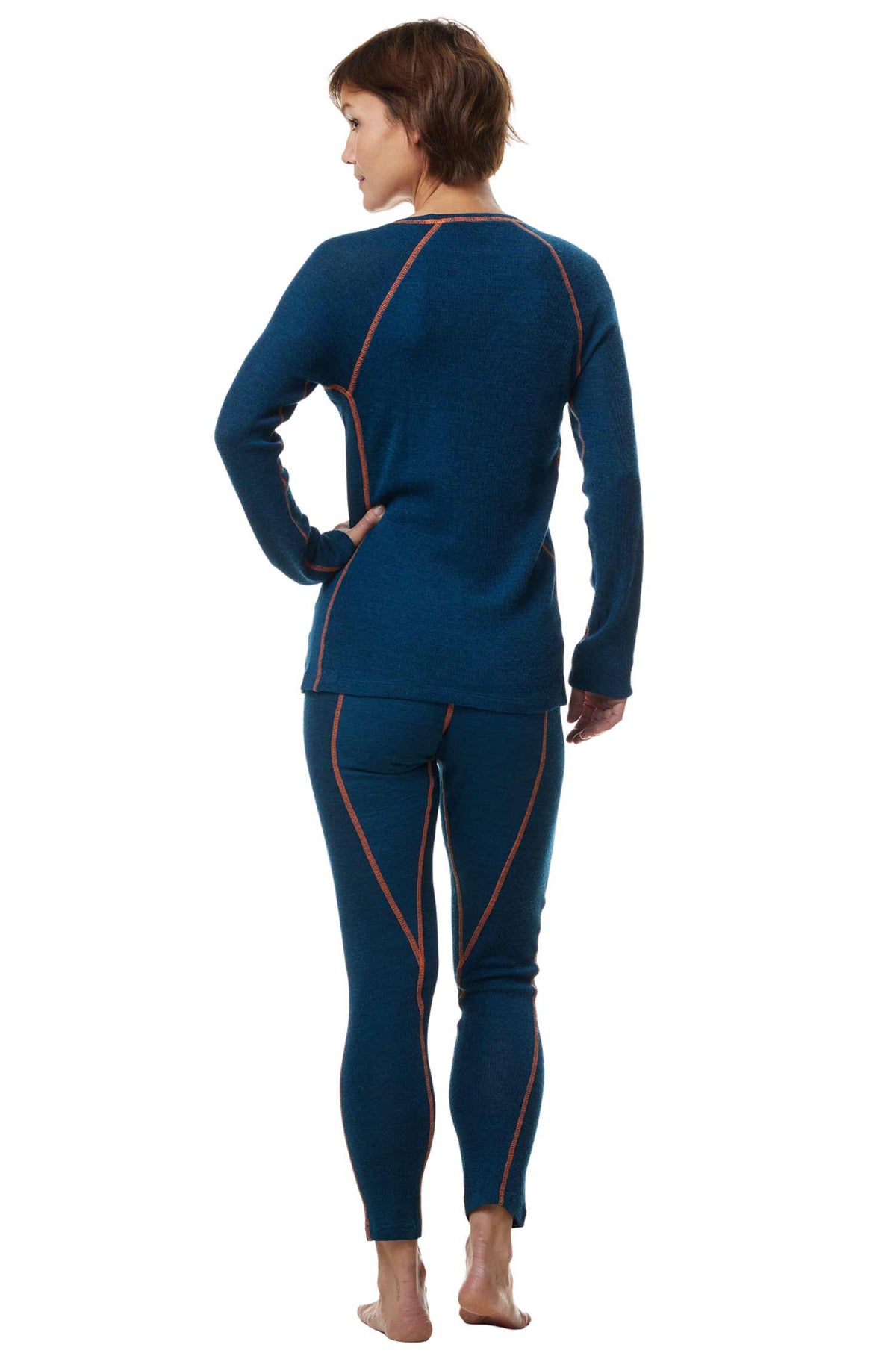 Thermo-Leggins ST. MORITZ für Damen mit Alpaka-Mix-petrol