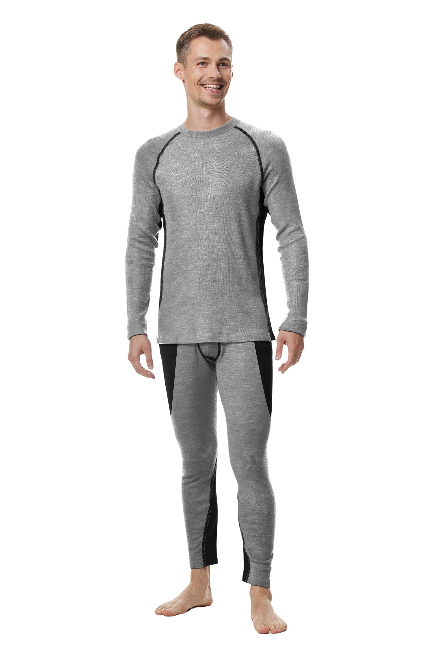 Thermo-Langarm-Shirt ST. MORITZ für Herren mit Alpaka-Mix-grau