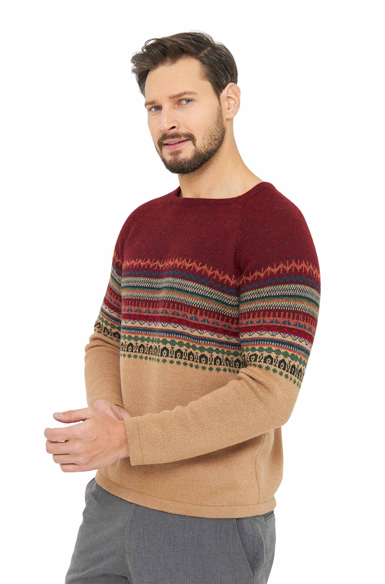 Alpaka Pullover COLORES DE LUNA aus 100% Baby Alpaka-luna sand