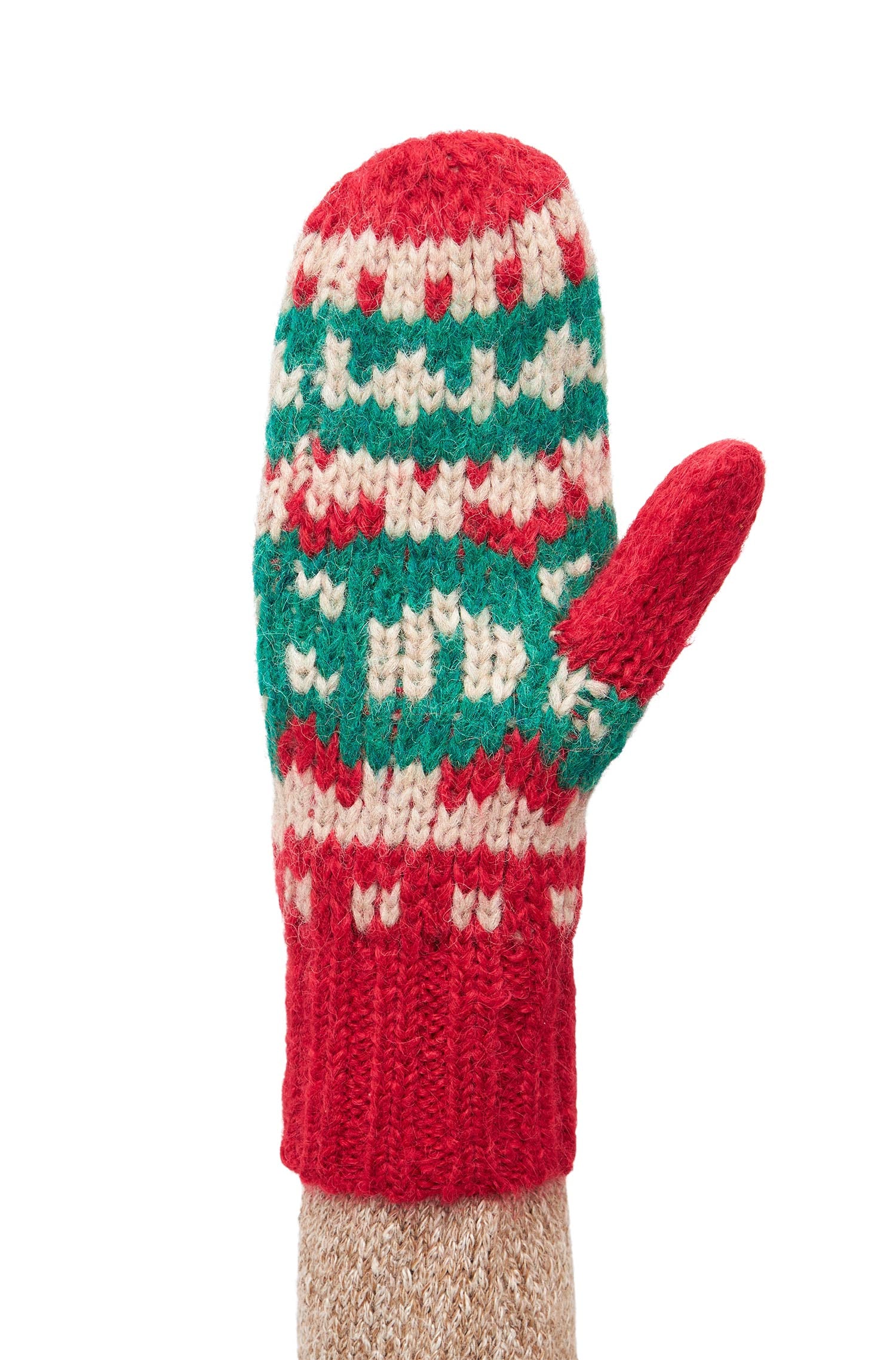 Alpaka Fäustlinge NAVIDAD aus Alpaka-Merino-Mix-navidad