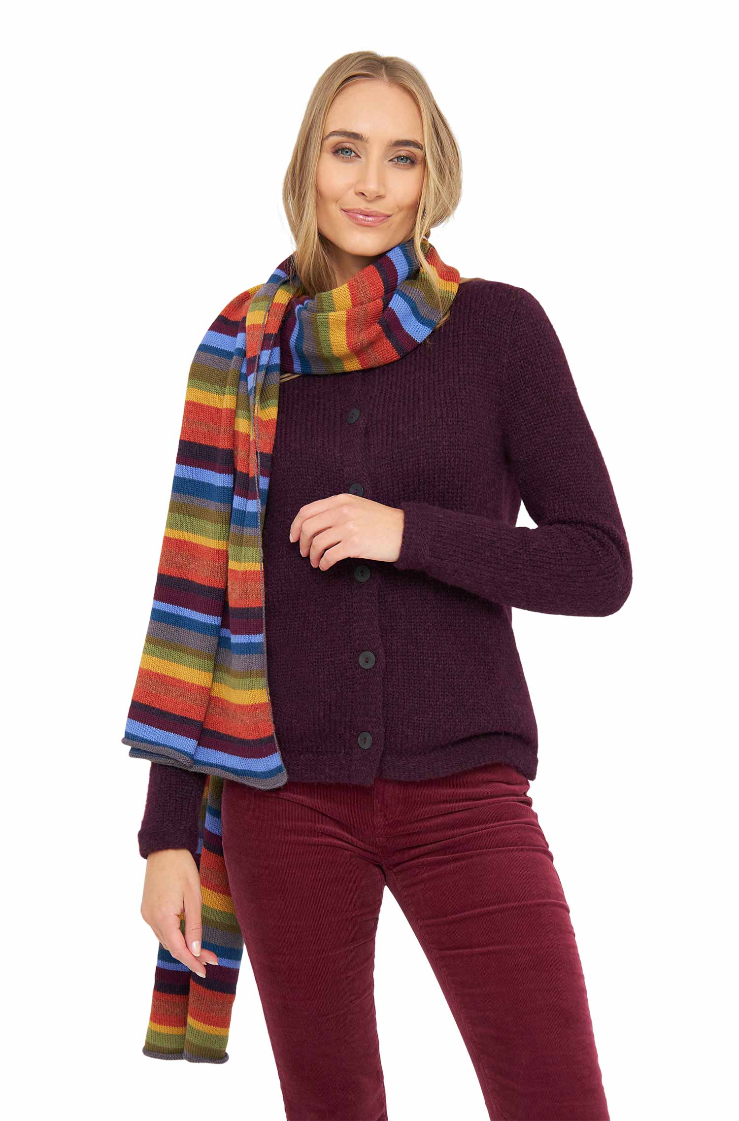 Alpaka Schal ARCO IRIS XXL aus 100% Baby Alpaka-arco iris