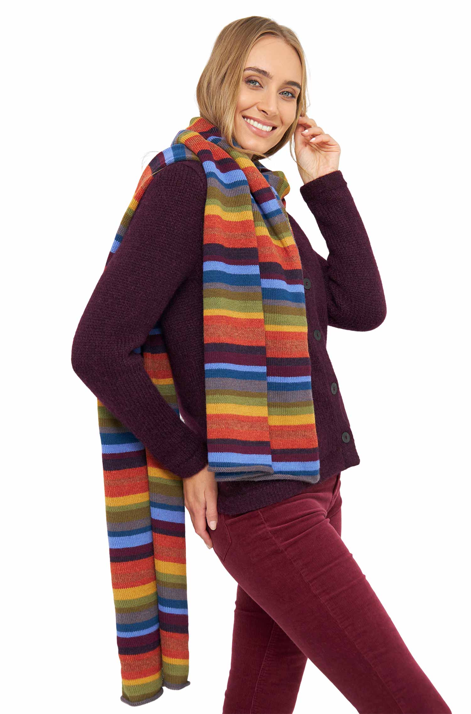 Alpaka Schal ARCO IRIS XXL aus 100% Baby Alpaka-arco iris