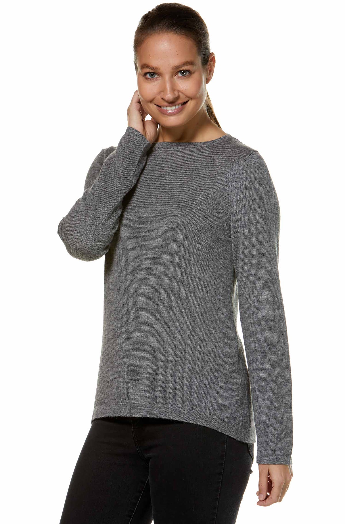 Alpaka Pullover UNI-grau