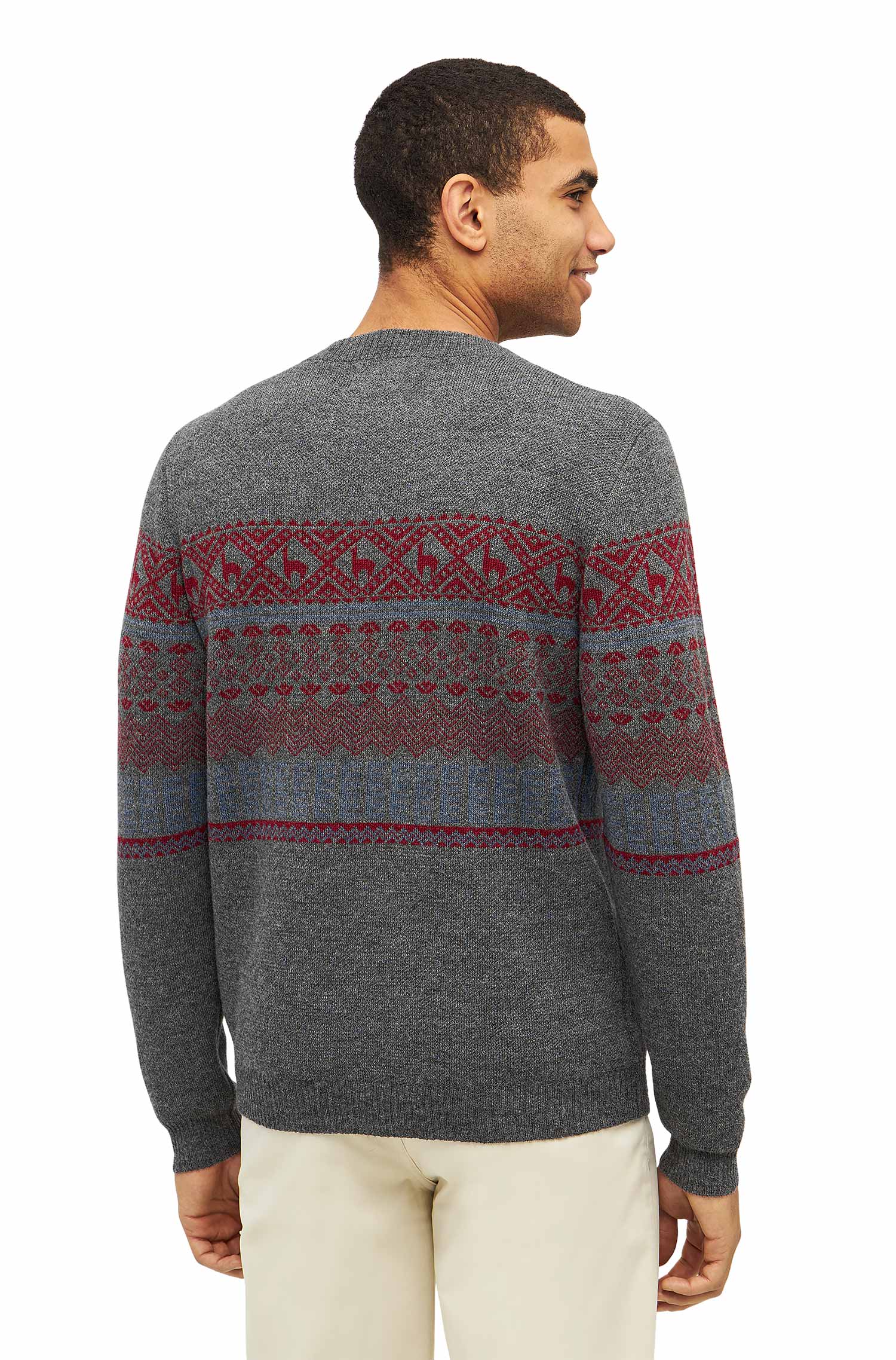 Alpaka Pullover NEVADA aus 100% Baby Alpaka-grau