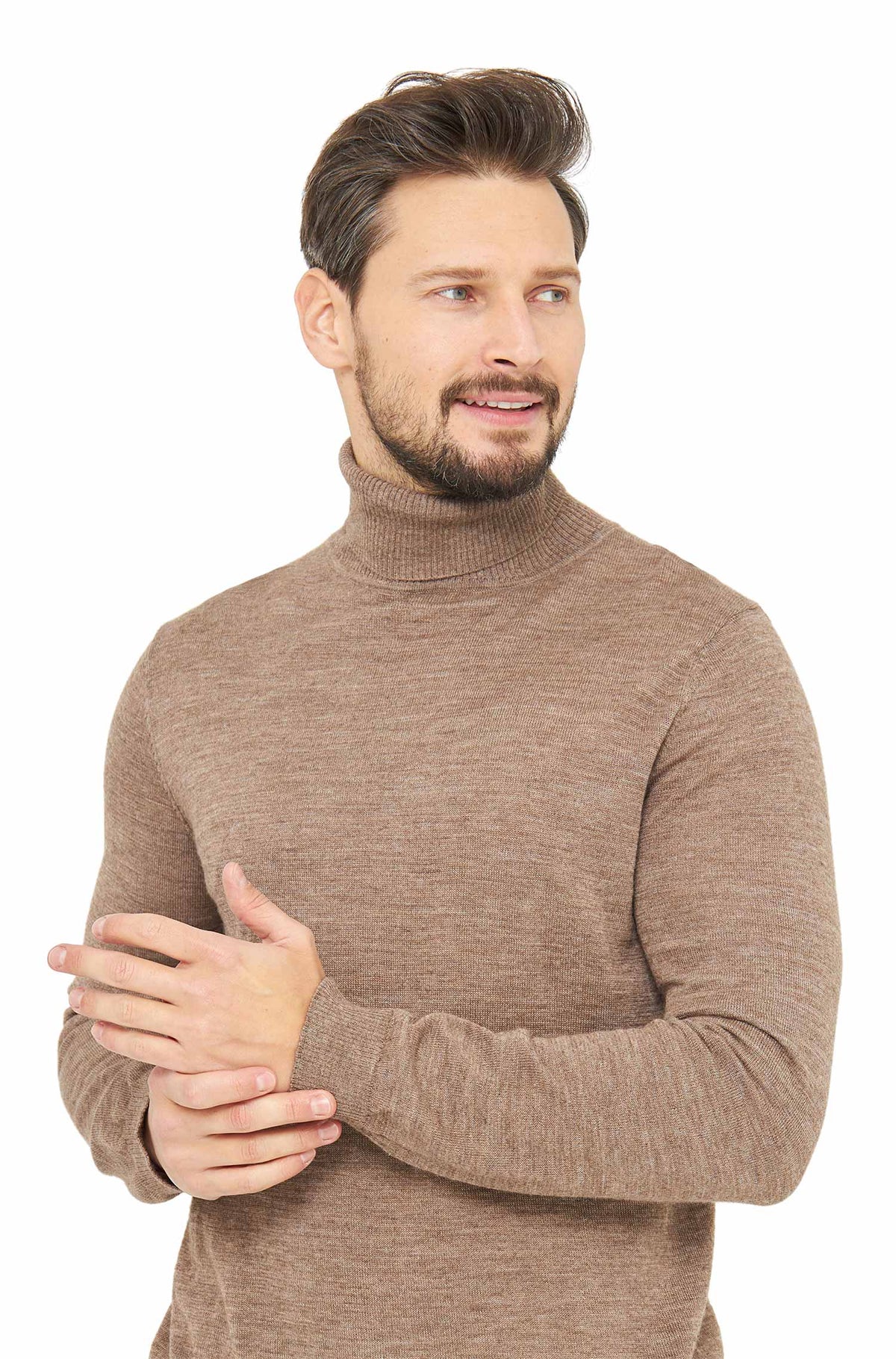 Alpaka Rollkragenpullover MADAI-sand