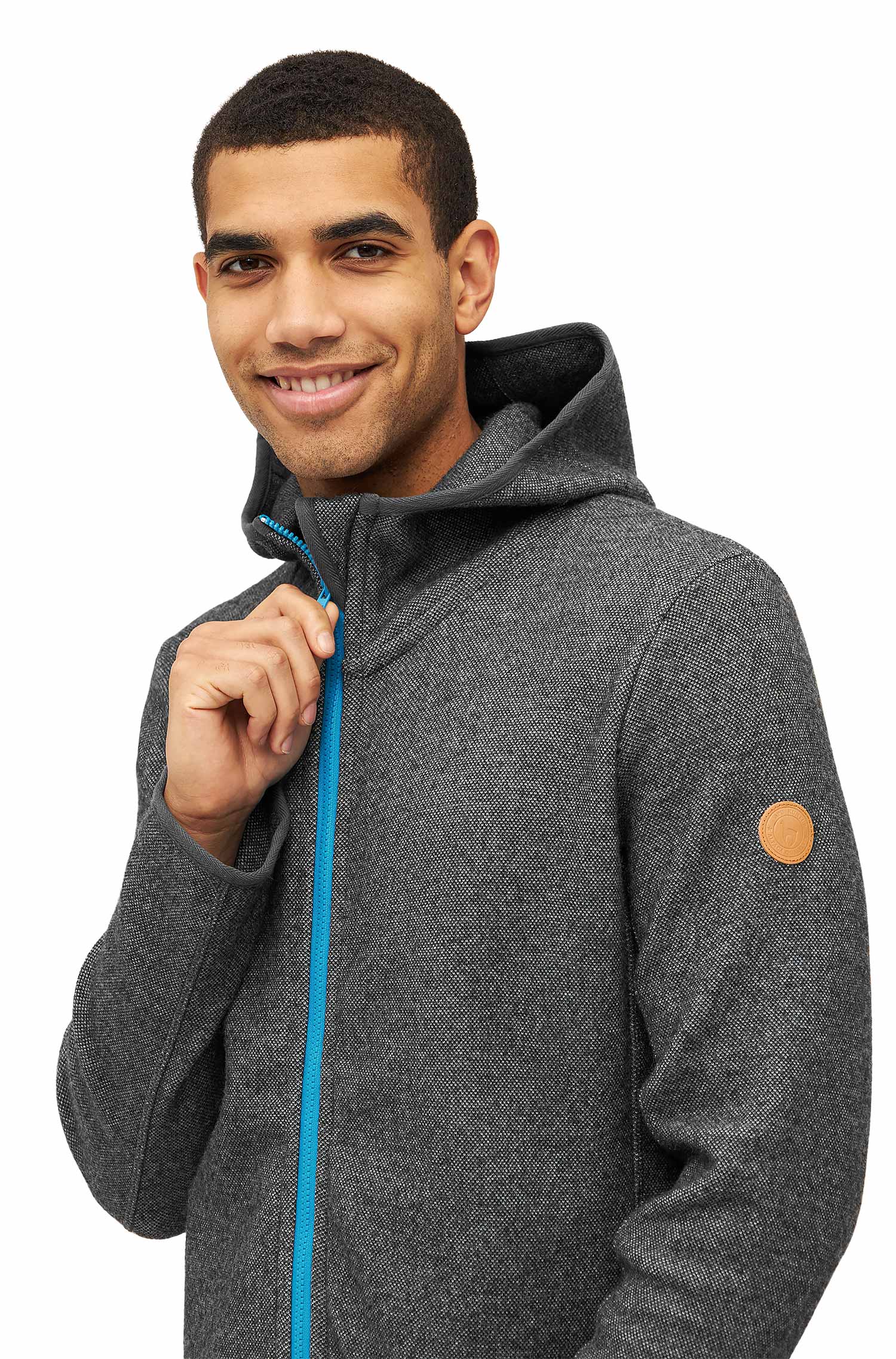 Alpaka Kapuzenjacke ALPACA SPORT aus Alpaka-Woll-Mix-anthrazit