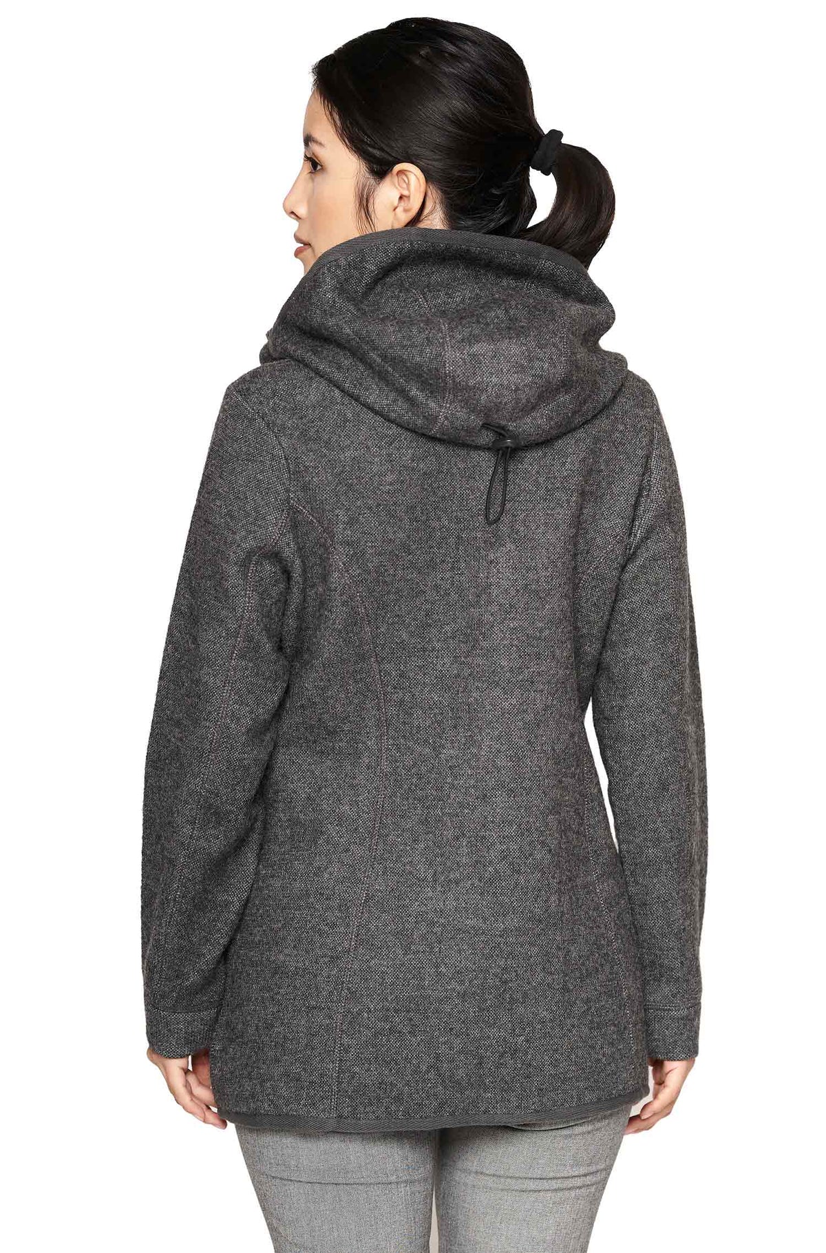 Alpaka Kapuzenjacke ALPACA SPORT aus Alpaka-Woll-Mix-anthrazit